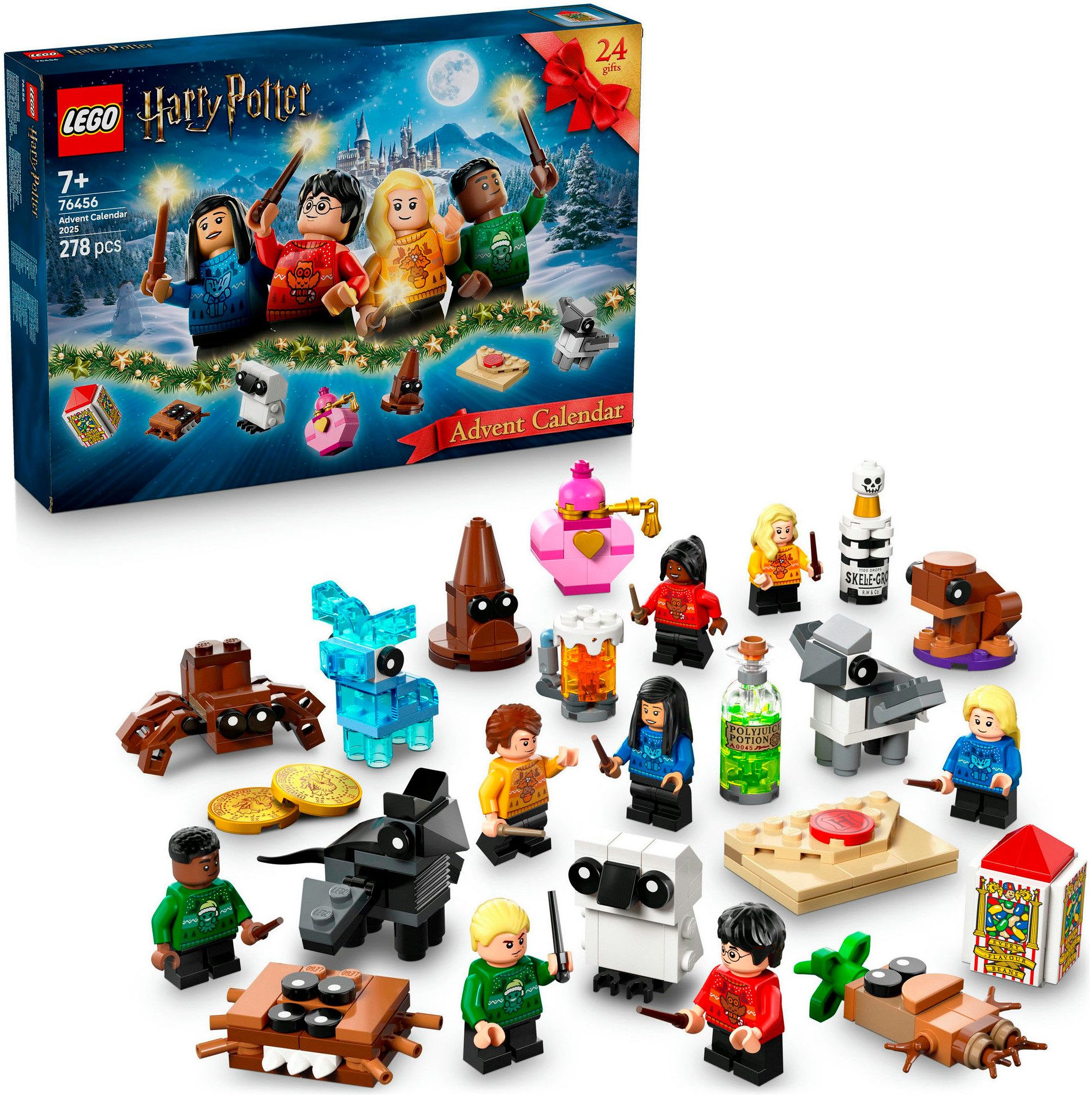LEGO® Spielzeug-Adventskalender Spielbausteine, (76456), LEGO Harry Potter™ (278-tlg), Made in Europe