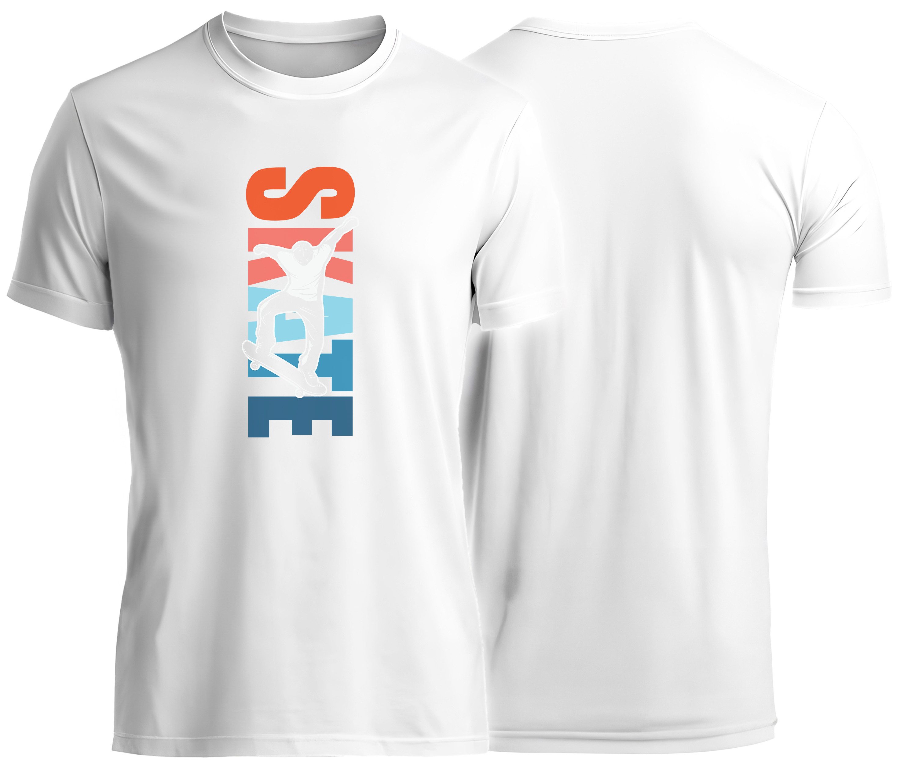 T-Shirt mit springendem Skater print