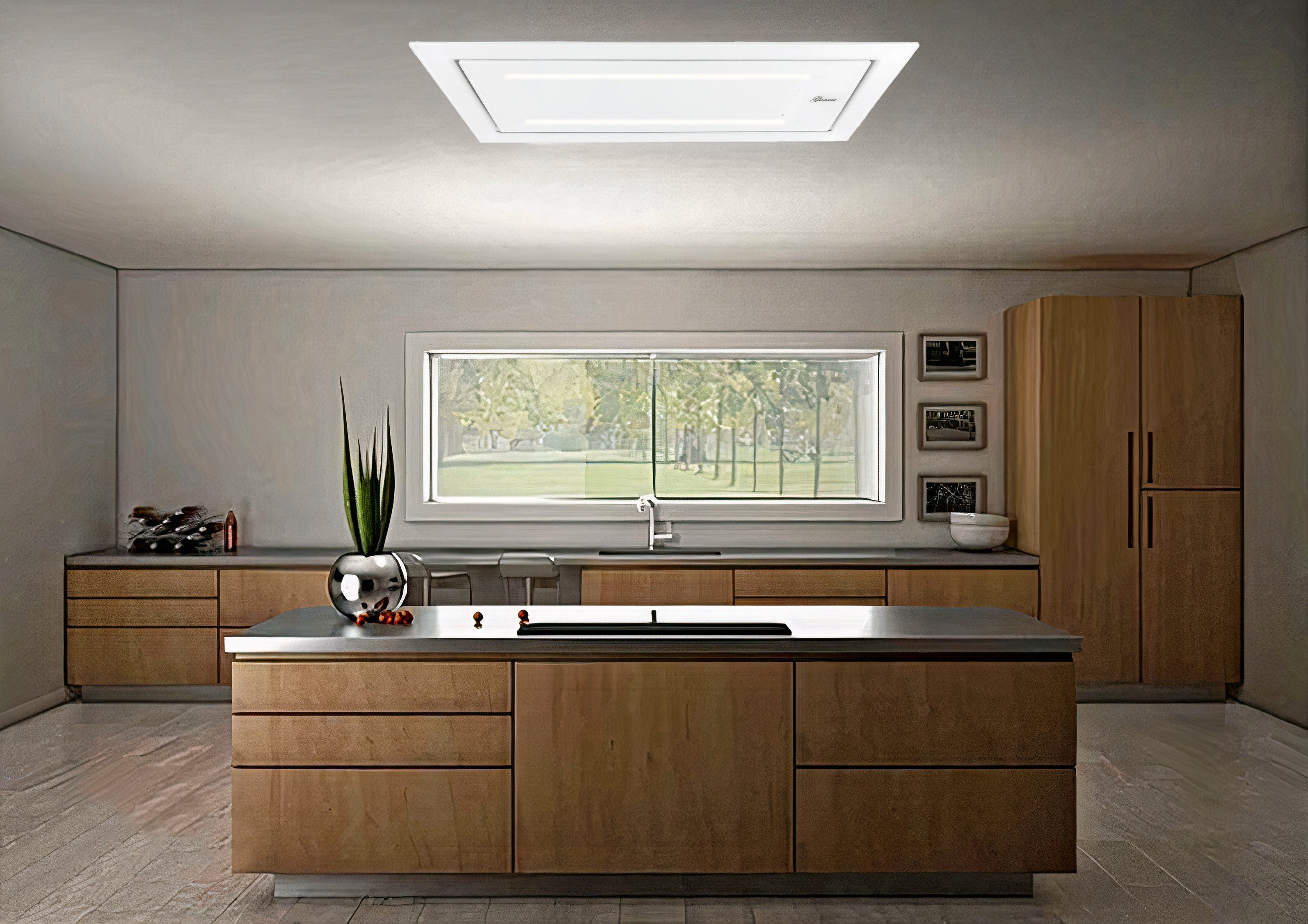 GURARI Deckenhaube GCH C 341 WH 90 Prime. Dunstabzugshaube 90cm Touch Control, 1000m³/ h GCH C 341 WH 90 Prime. Dunstabzugshaube 90cm Touch Control, 1000m³/ h, Exklusive Deckenhaube in Weiß/ Weiß Glas Ausführung.