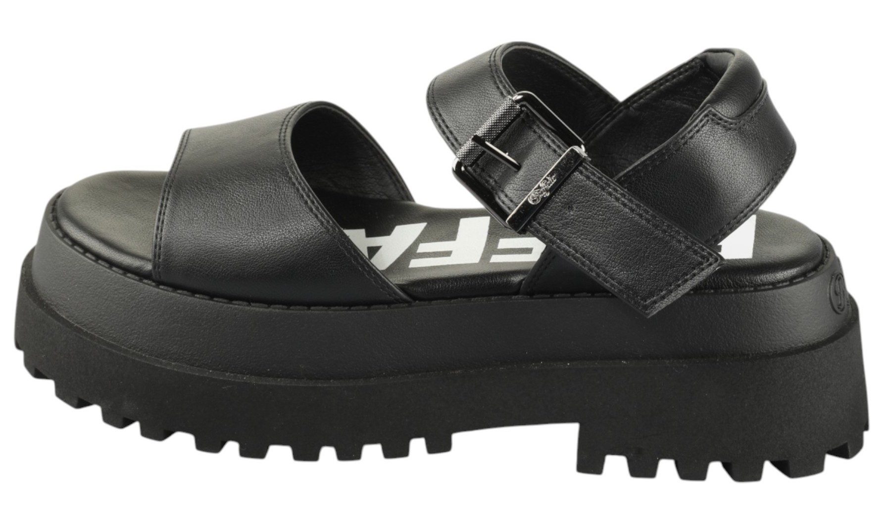 Buffalo 1602267 Pluto Jojo Black Sandale
