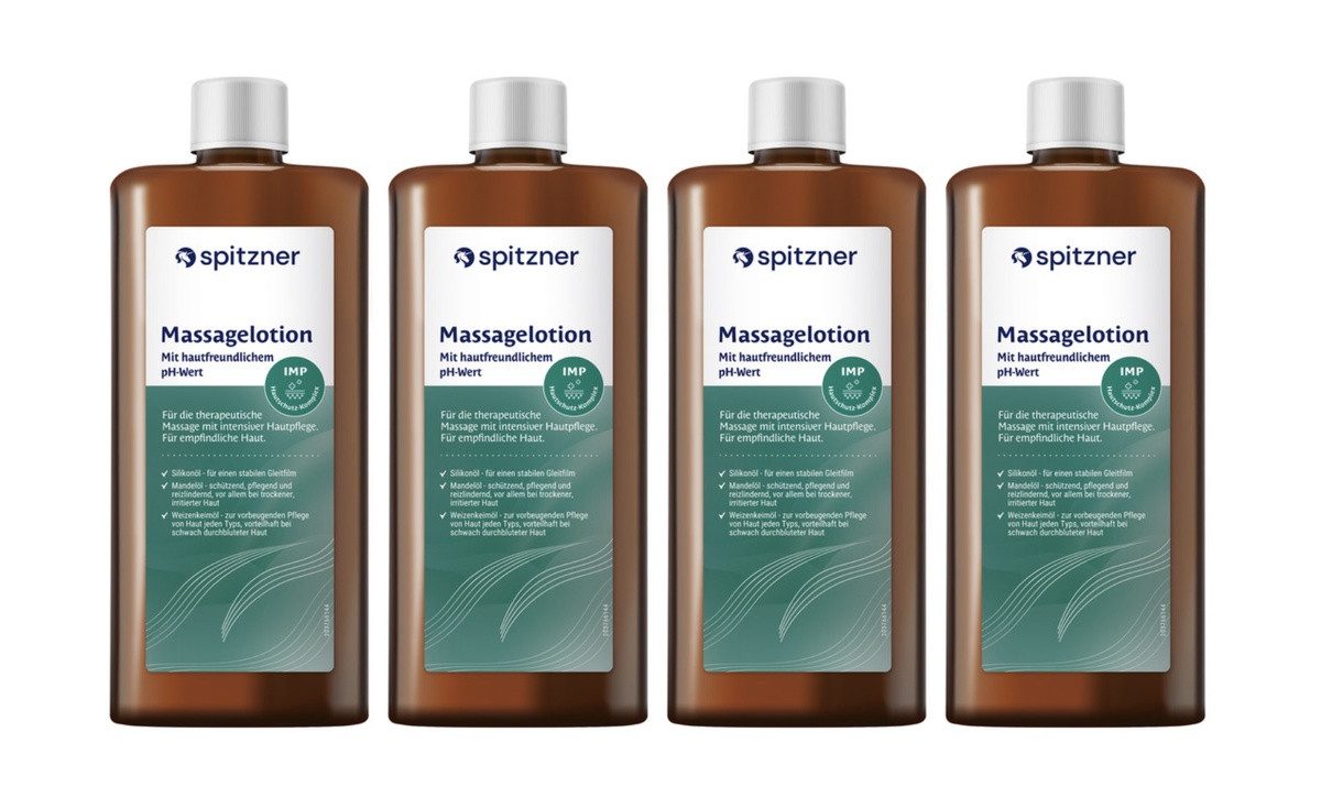 Spitzner Massageöl Spitzner Massagelotion 4er-Set (4 x 1L)