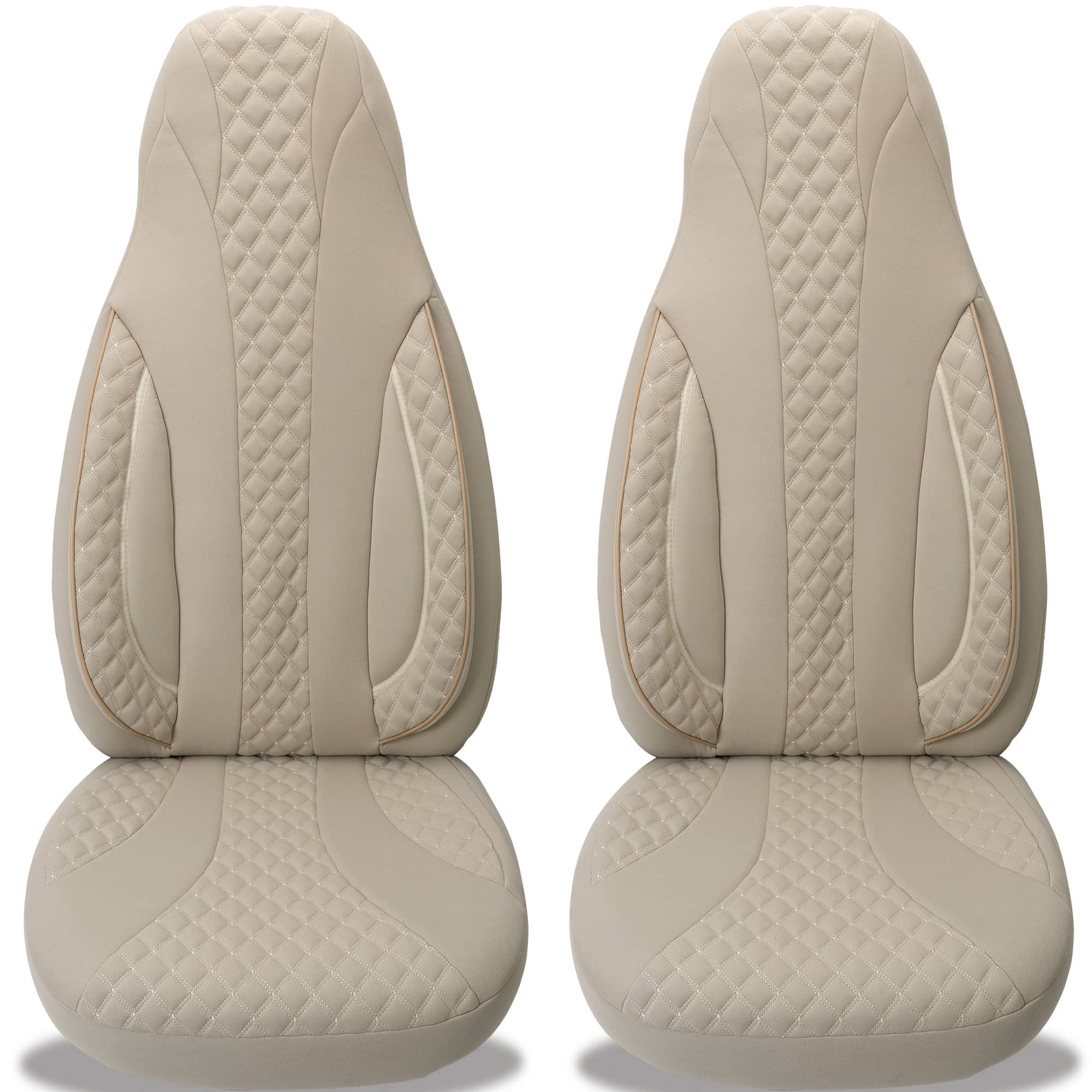 BREMER SITZBEZÜGE Autositzbezug für Skoda Octavia 3 Typ 5E Bj 2013-20 (PL405), Set, Schonbezüge Чехлы на сиденья Fahrer und Beifahrer, in Beige