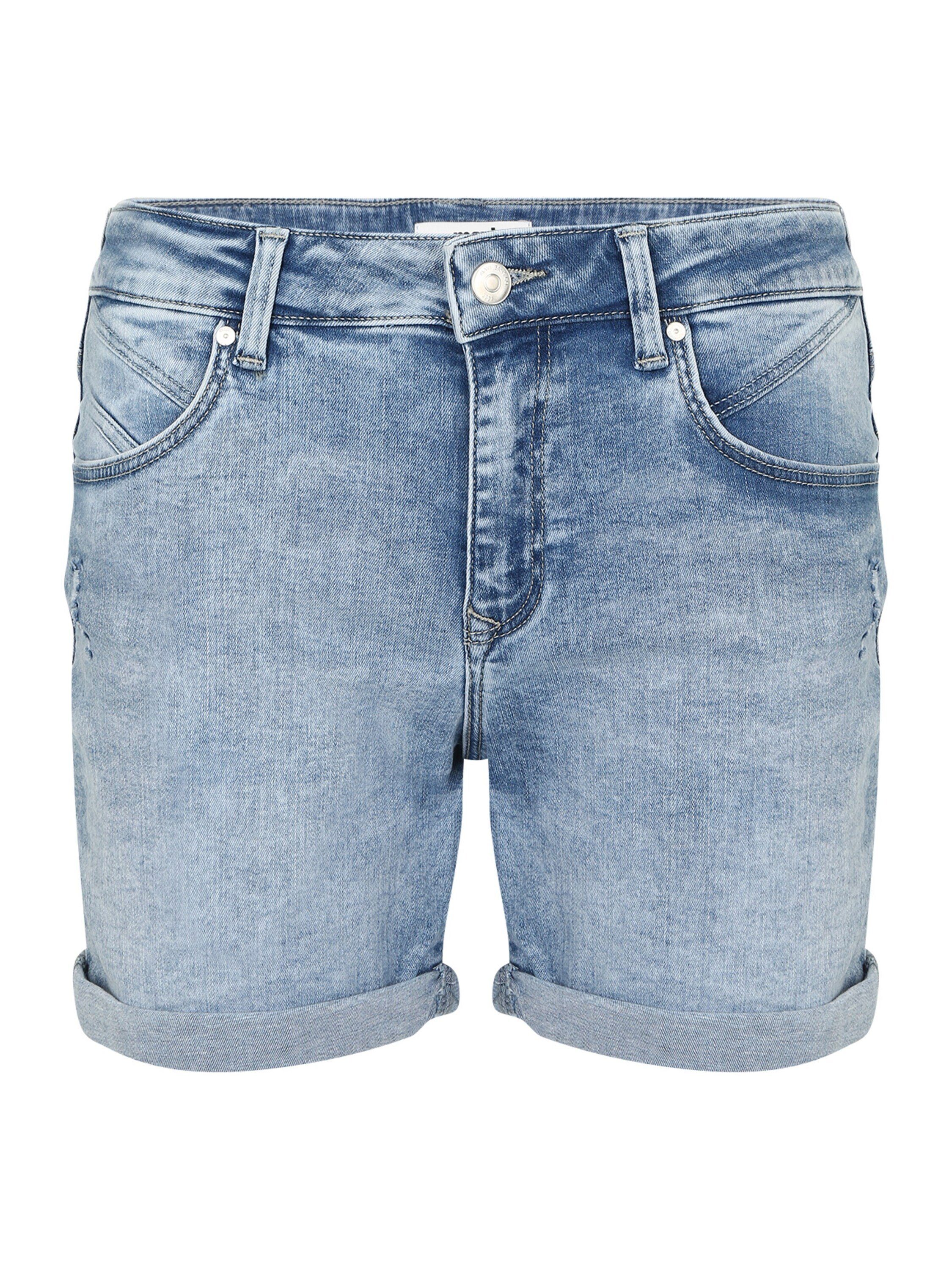 Seitliche (1-tlg) Mavi Details, PIXIE Jeansshorts Eingrifftaschen Plain/ohne
