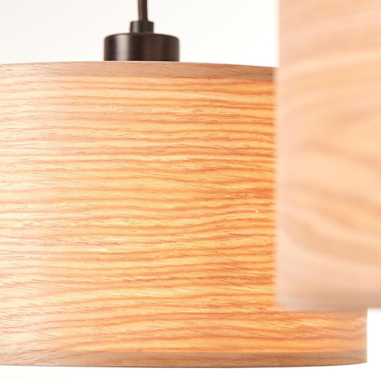 Brilliant Pendelleuchte Pendelleuchte Romm Romm, Ka Lampe, 52W, 3x holz E27, 3flg A60, hell/schwarz