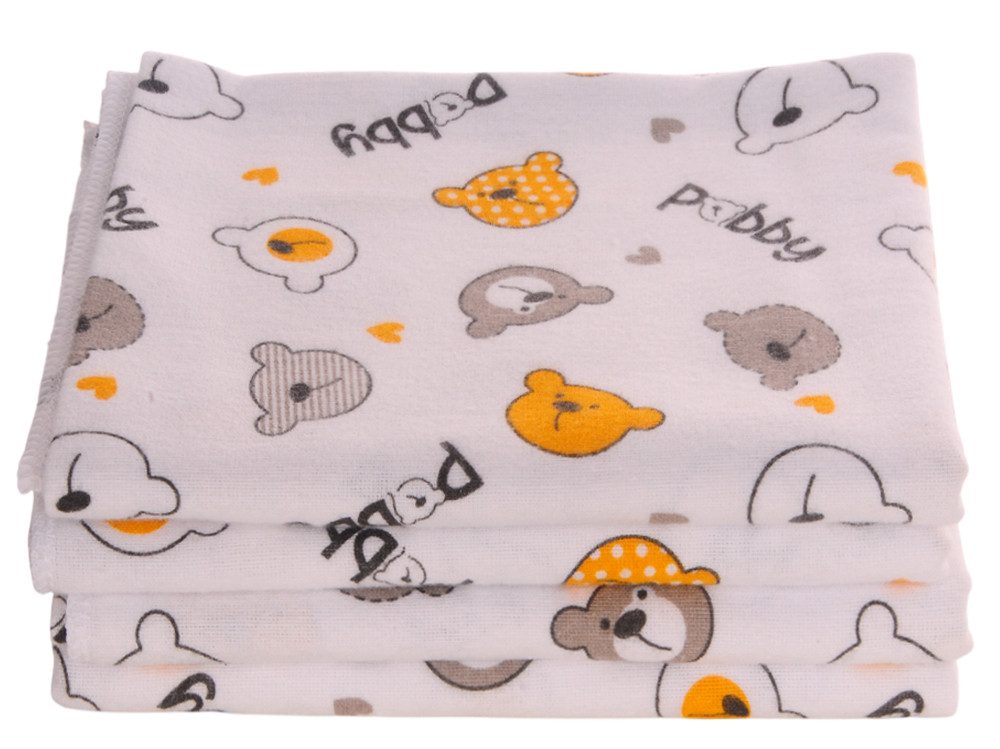 Spucktuch Stoffwindeln Baby Tücher 4er Pack 60x80 mit Bären