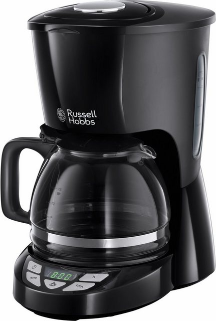Russell Hobbs Digitale Kaffeemaschine Textures+, programmierbarer Timer, bis 10 Tassen, 1,25l Glaskanne, Warmhalteplatte, Abschaltautomatik, Tropf-Stopp, 975W, Filterkaffeemaschine 22620-56