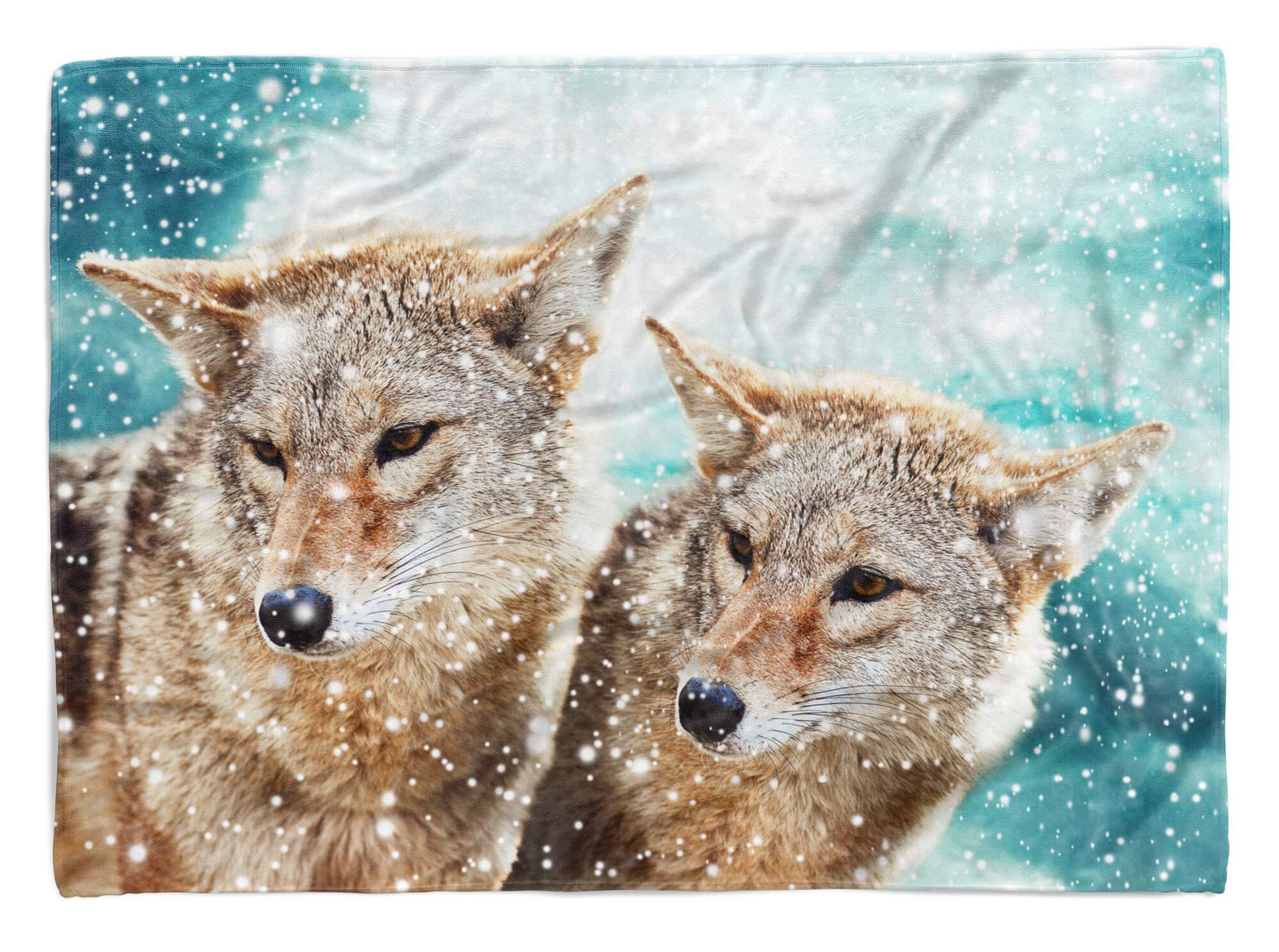 Sinus Art Handtücher »Handtuch Strandhandtuch Saunatuch Kuscheldecke mit  Tiermotiv zwei Füchse Schnee« (1-St), Handtuch online kaufen | OTTO