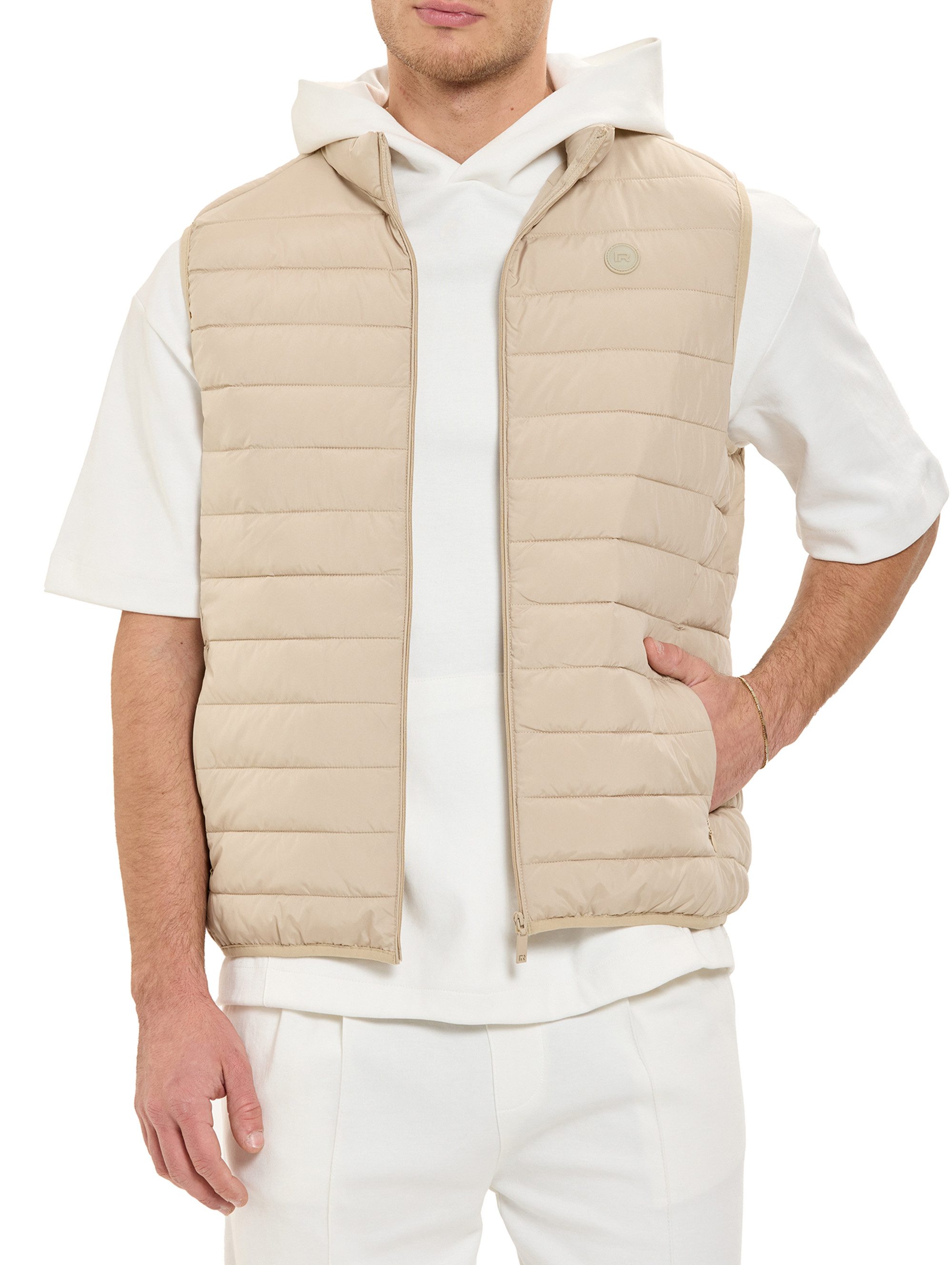 RedBridge Steppweste mit Stehkragen und Reißverschluss Leichte Sommerweste Horizontale Steppung, leichte Wattierung