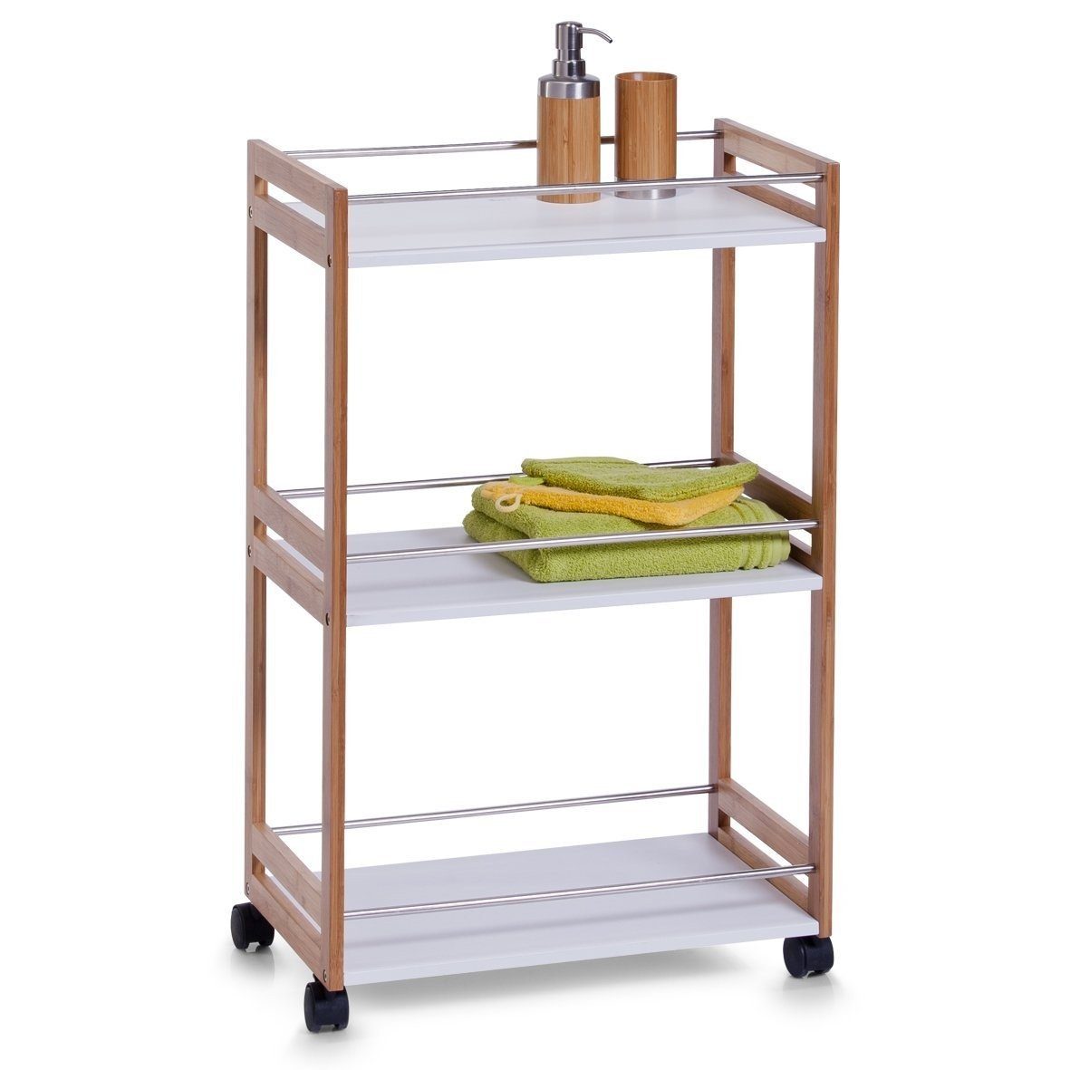 Zeller Present Badregal ZELLER Bad-Rollwagen, Bamboo und MDF