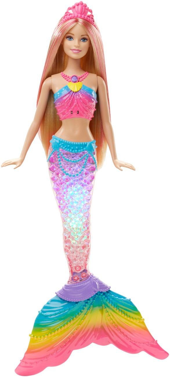 Image of Barbie Meerjungfrauenpuppe »Dreamtopia Regenbogenlicht-Meerjungfrau, blond« (Set, Barbie 4 Königreiche)