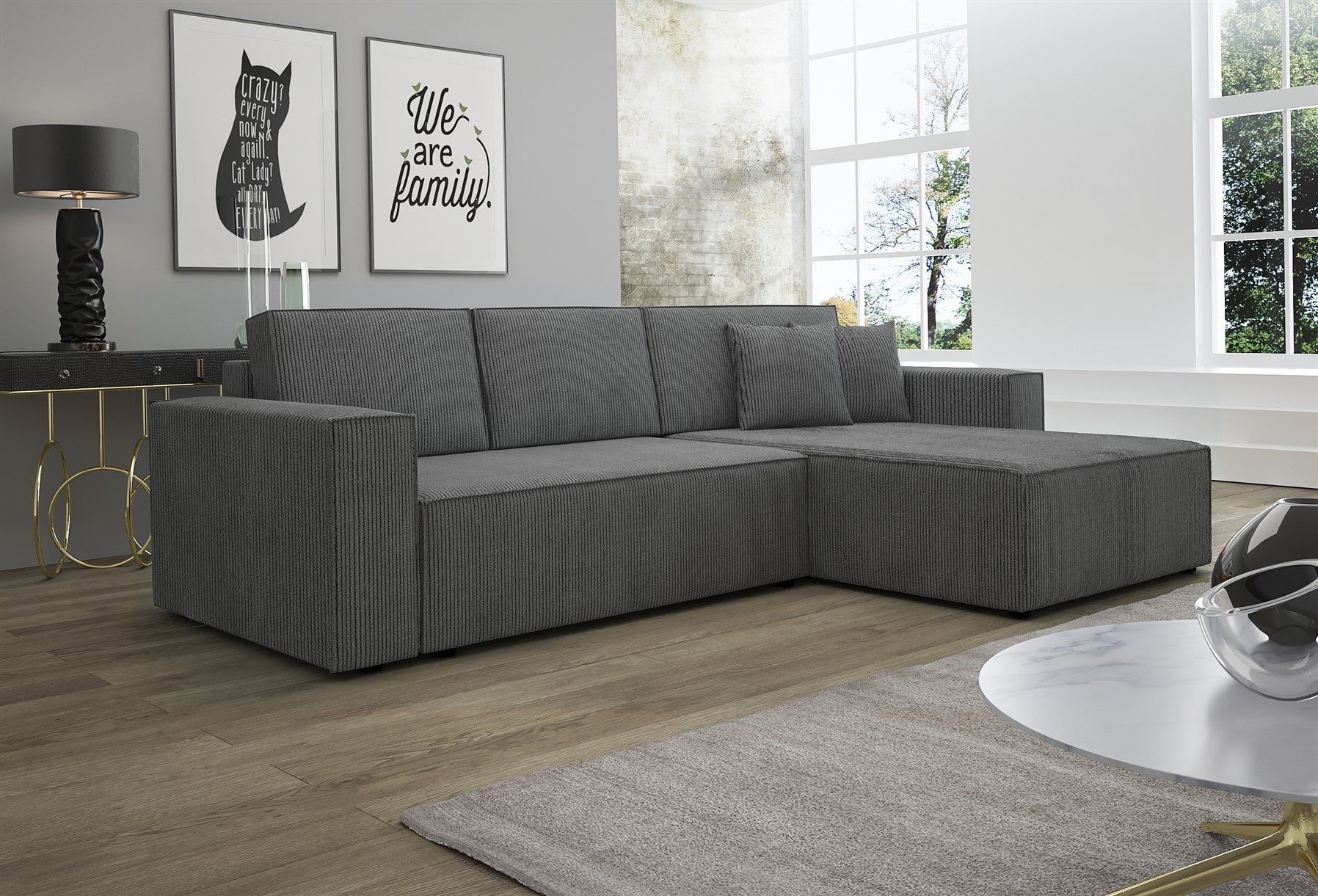 Fun Möbel Ecksofa Schlafsofa Sofa CONOR günstig online kaufen