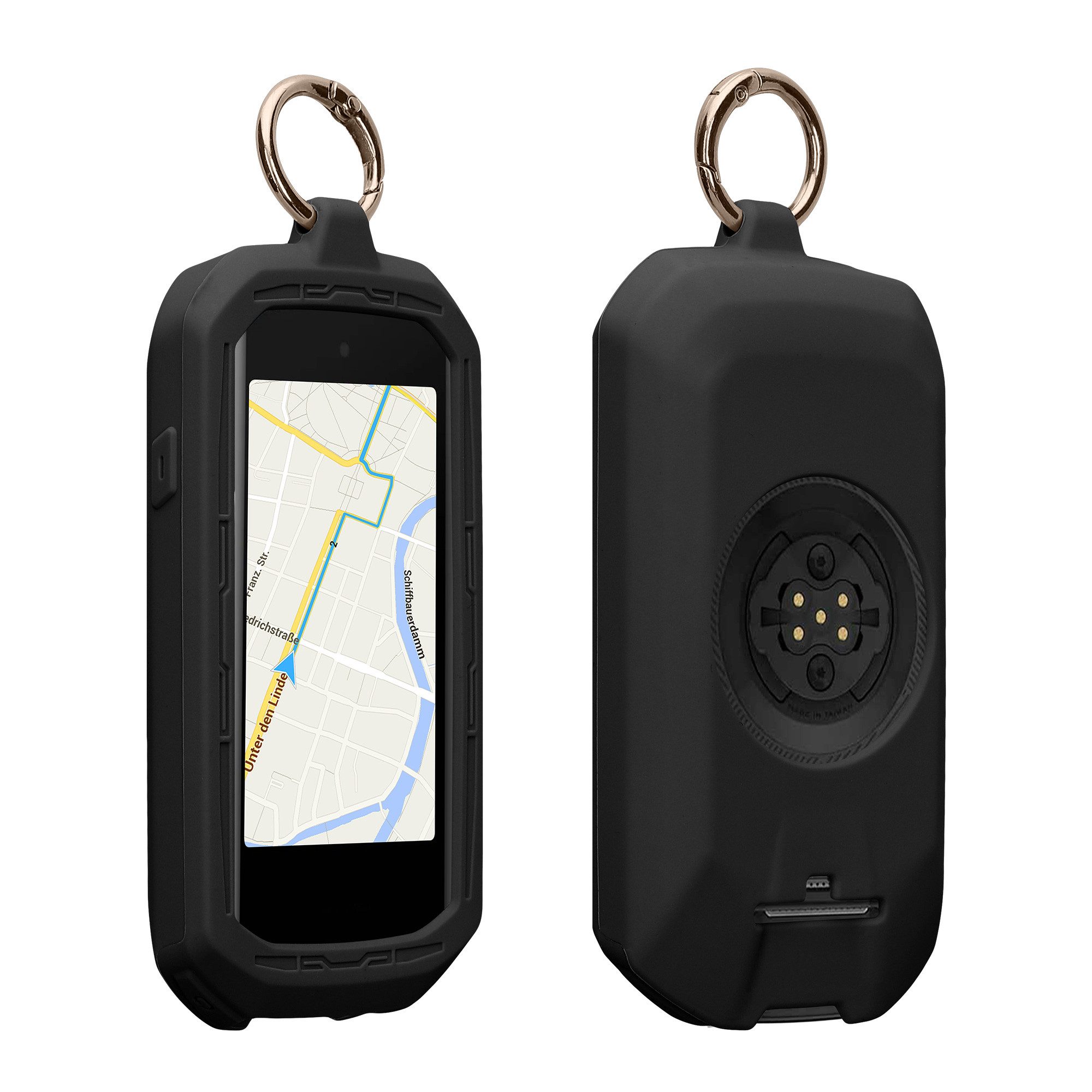 kwmobile Etui Fahrrad GPS Case für Garmin Edge 1050 Hülle, Silikon GPS Bike Schutzhülle mit Schlüsselring Fahrrad-GPS Cover