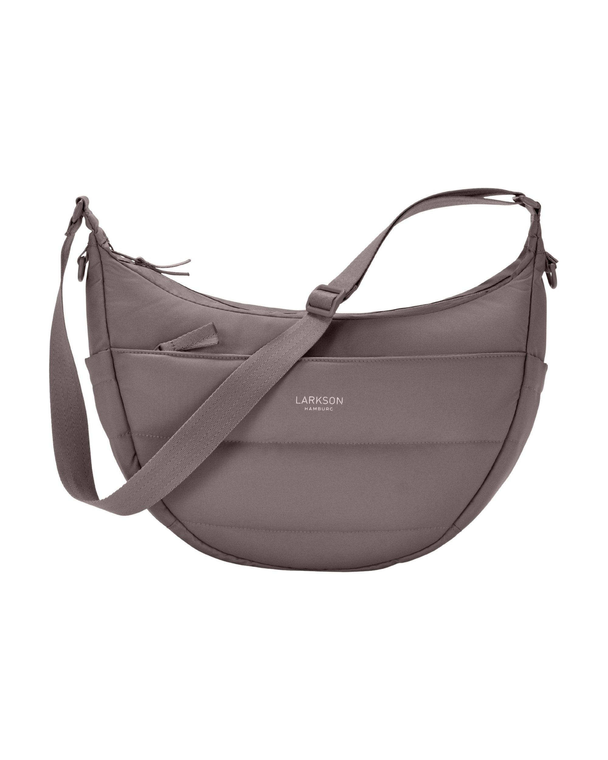 LARKSON Umhängetasche Emma Half Moon Bag, Puffer Halbmondtasche mit vielen Fächern