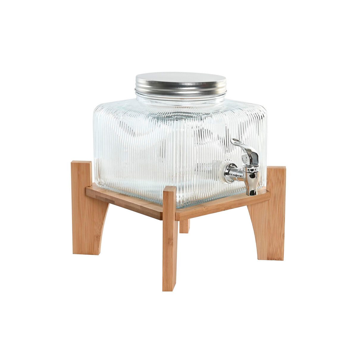 Getränkespender Wasserspender Getränkespender Home natürlich Bambus Glas 3,5 L 19 x 19