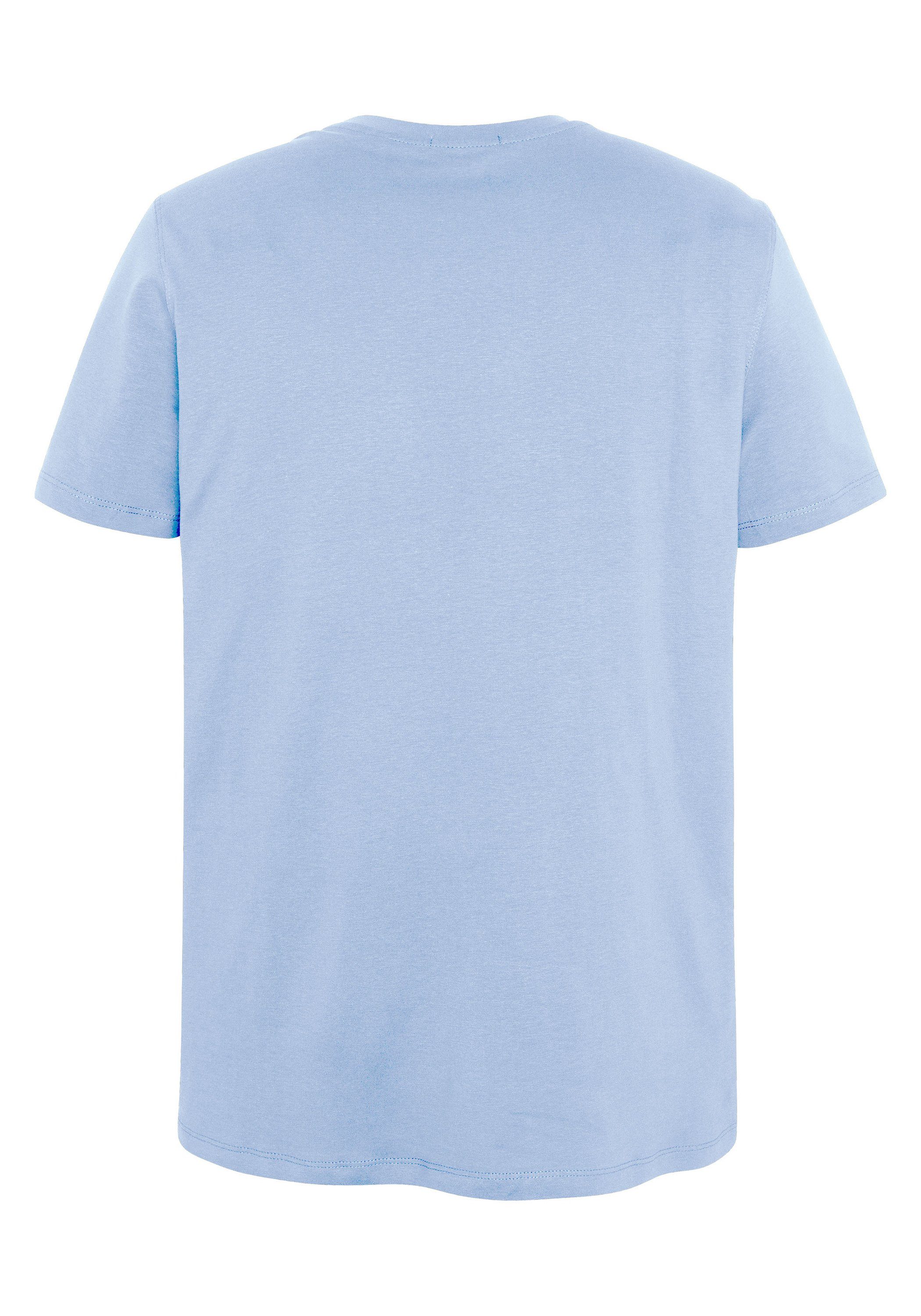 16-3922 Blue Brunnera T-Shirt mit 1 Label-Schriftzug Chiemsee Print-Shirt