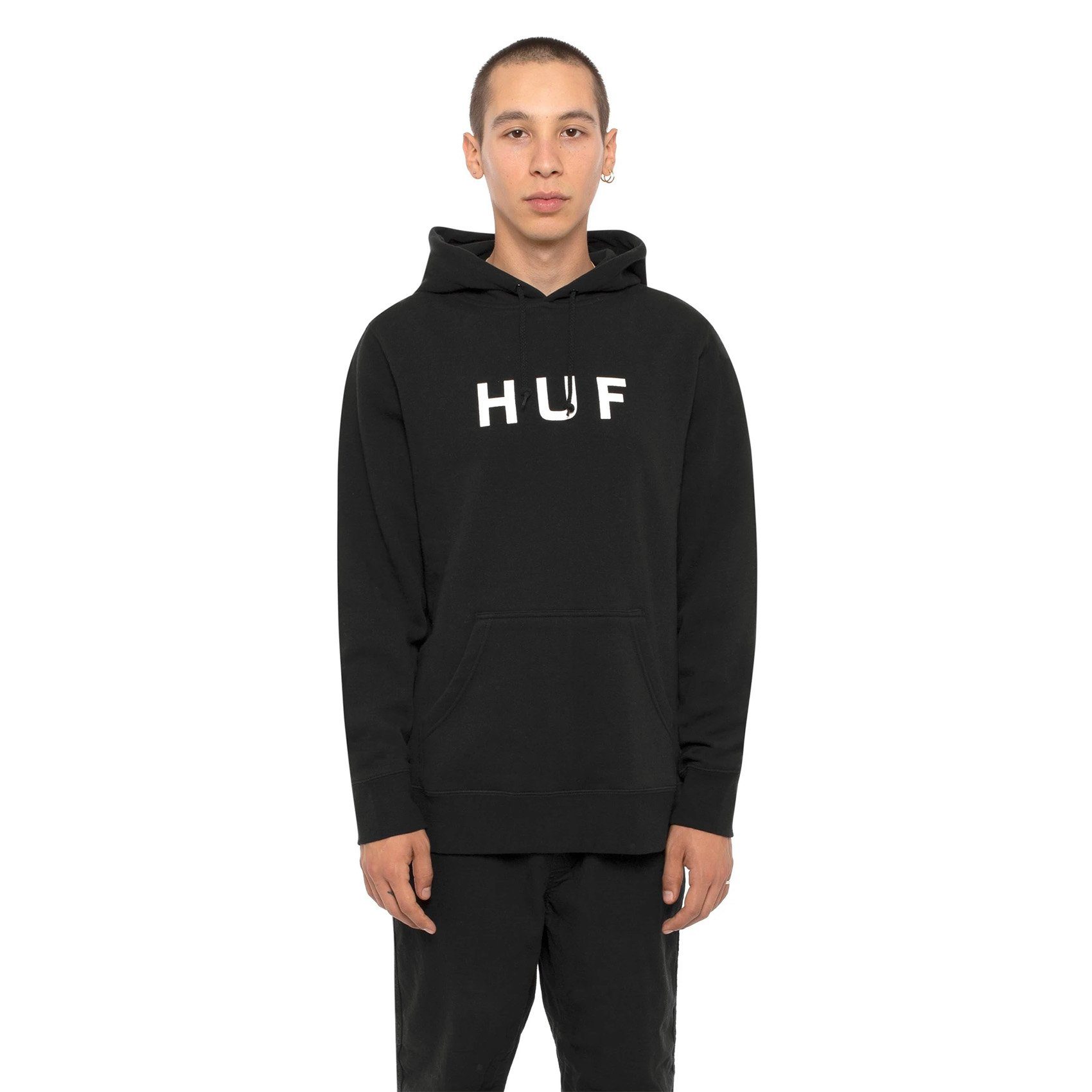 HUF Kapuzenpullover OG Logo - black