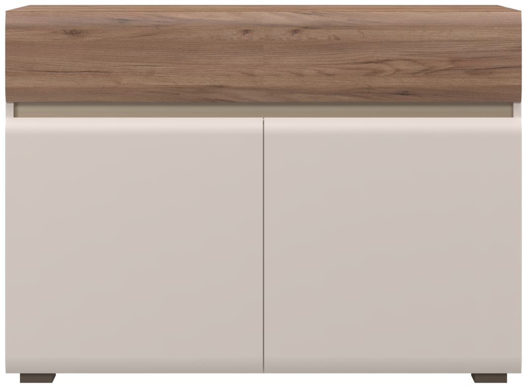 Places of Style Kombikommode Invictus, 118oder 176/85/45cm (B/H/T), kratzfeste UV Lackierung (Soft-Close Funktion, höhenverstellbare Füße), 2trg., mit 1 Schublade, moderne grifflose Optik, FSC-zertifiziert