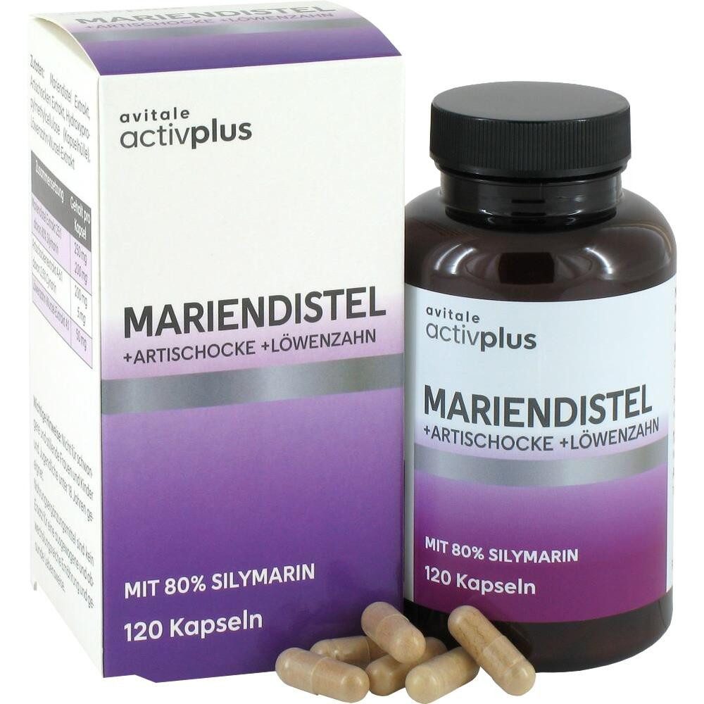 Avitale GmbH ACTIVPLUS Mariendistel+Artischocke+Löwenzahn Kaps. Kapseln, 120 St.