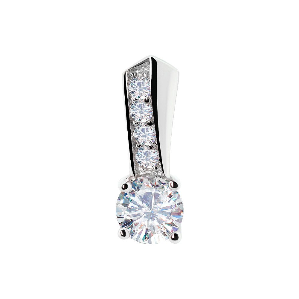 SOKOLOV Jewelry Kettenanhänger aus 925 Silber mit farblosen Zirkonia (1-tlg), Silberanhänger Sterlingsilber Silberschmuck für Damen