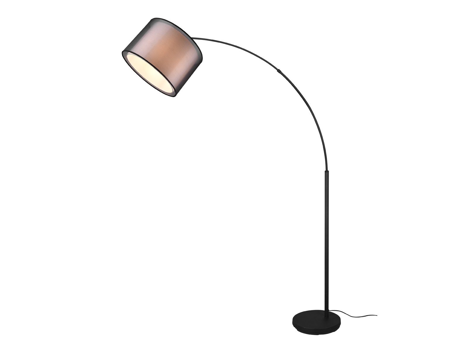 dimmbar Bogen-stehlampe LED Designer Ausladung Warmweiß, Dimmfunktion, 171cm meineWunschleuchte Bogenlampe, Höhe wechselbar, große LED Esstisch,