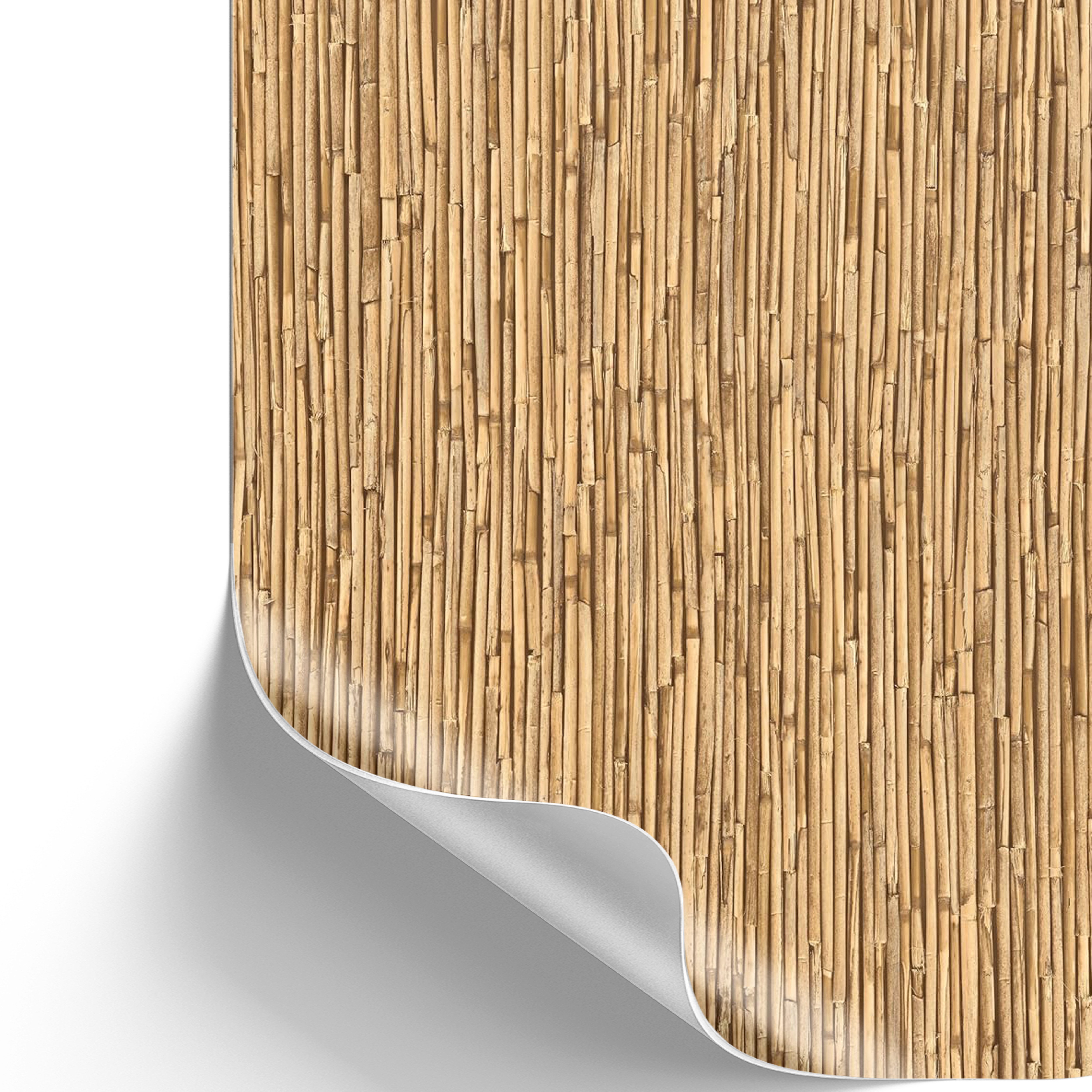 Alkor Möbelfolie Bambusoptik Klebefolie Möbel Küche selbstklebende Folie Dekofolie, (L x B: 15m x 90cm I 10€/qm), Zuschneidbar, feucht abwischbar & rückstandslos entfernbar