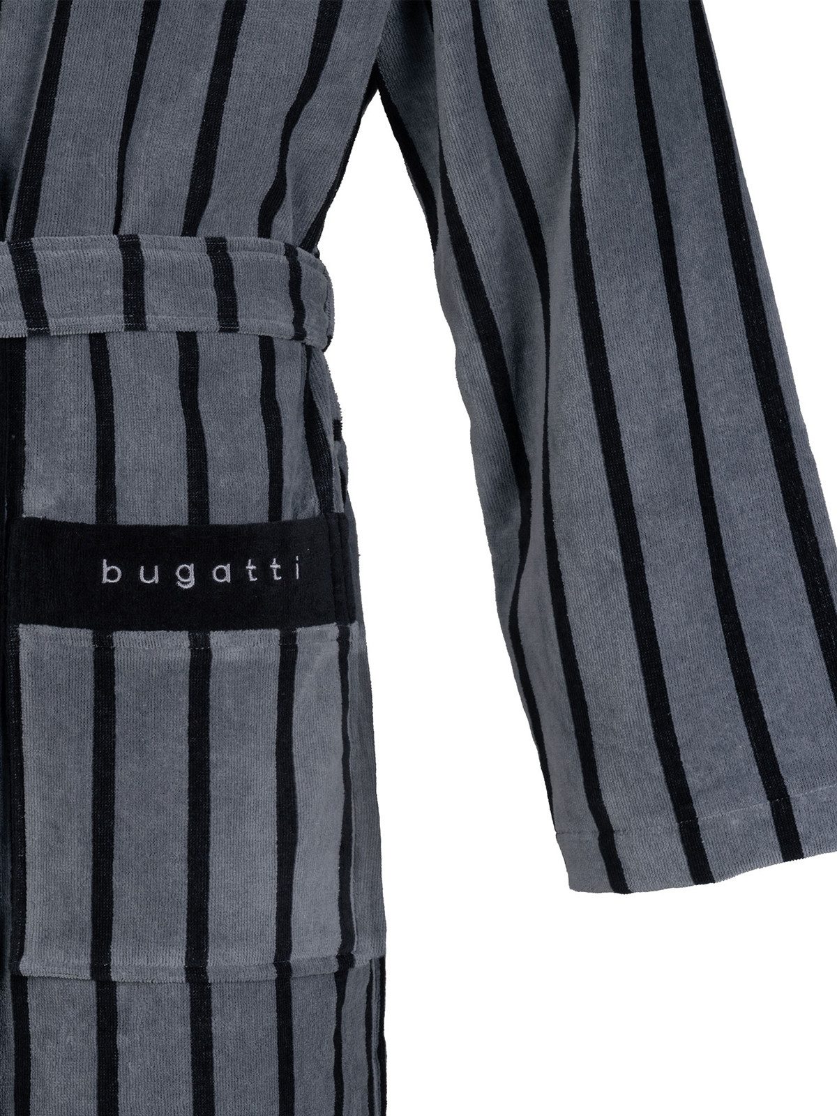 bugatti Herrenbademantel Herren Kimonomantel Antonio, Baumwolle, hohe Markenqualität