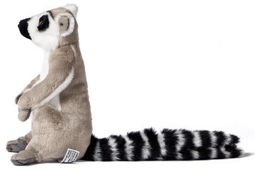 Uni-Toys Kuscheltier Katta-Lemur, mit/ohne Klett - Höhe 21 cm - Plüsch-Affe, Plüschtier, zu 100 % recyceltes Füllmaterial