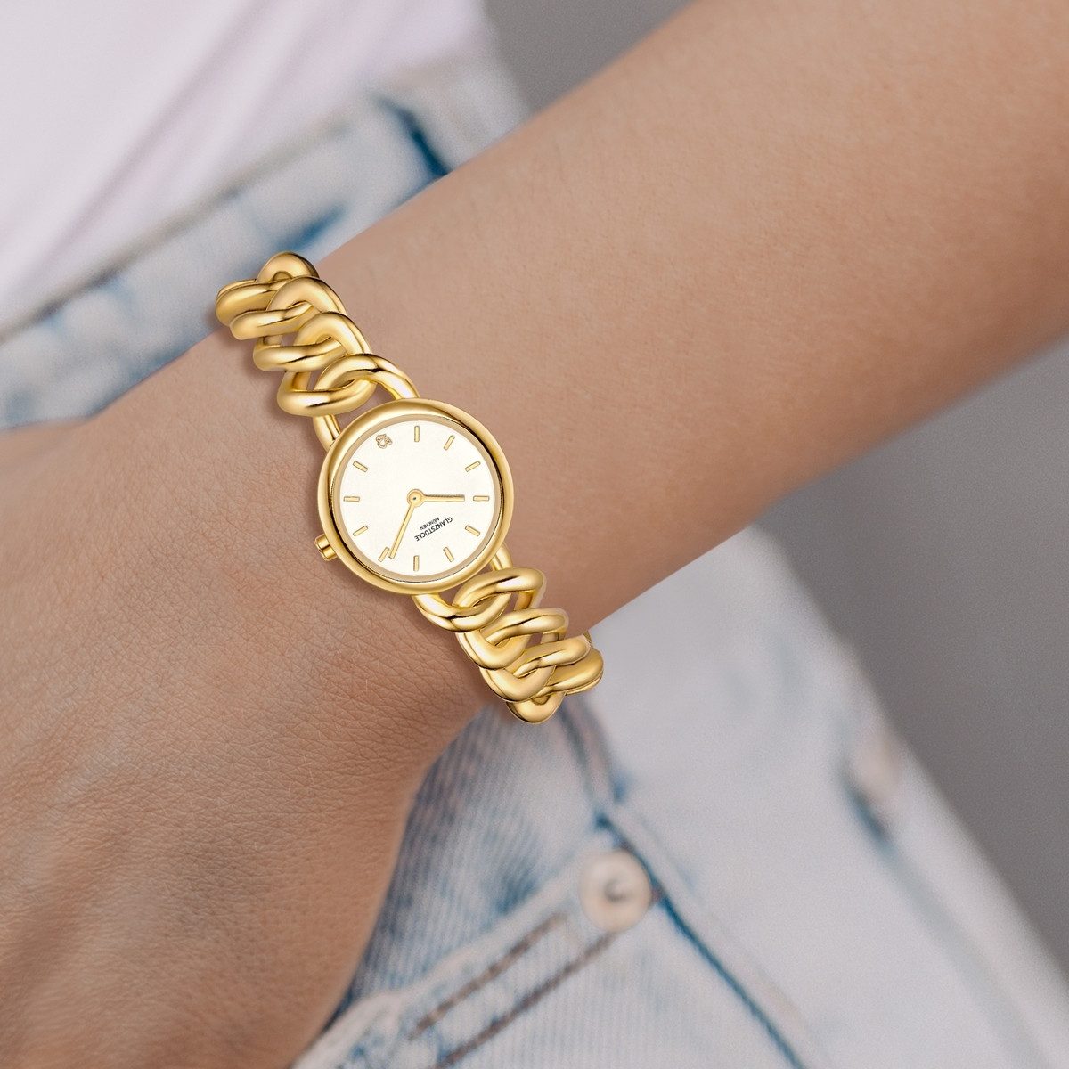 Glanzstücke München Quarzuhr gelbgold