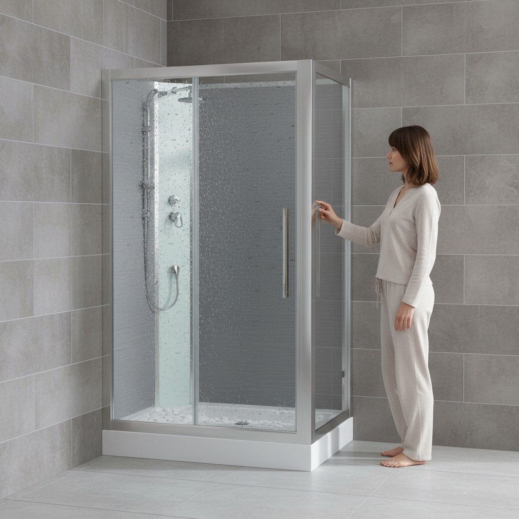 JVmoebel Eckdusche Luxusduschkabine 120x90 cm - Wellnessdusche aus Acryl & Glas, BxT: 90.0x120.0 cm, 1-tlg., Made in Europe