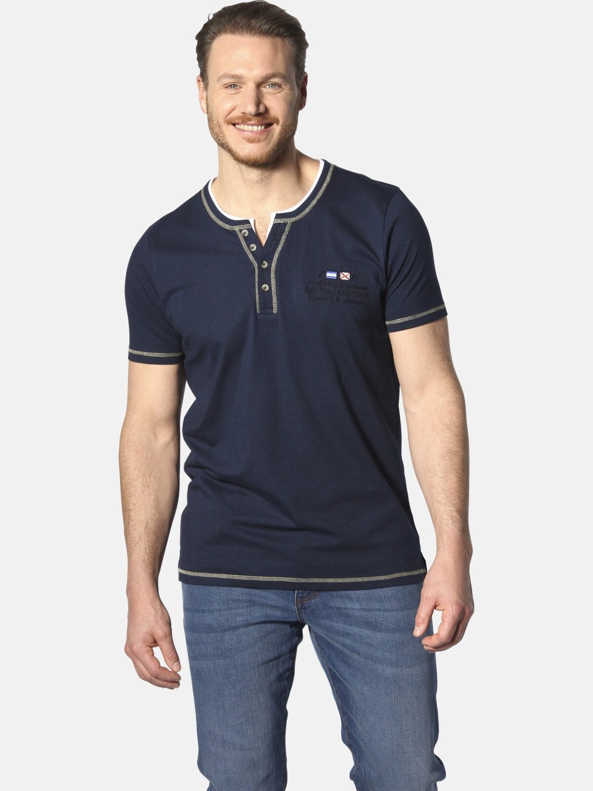 Jan Vanderstorm T-Shirt HAFTOR mit modischen günstig online kaufen