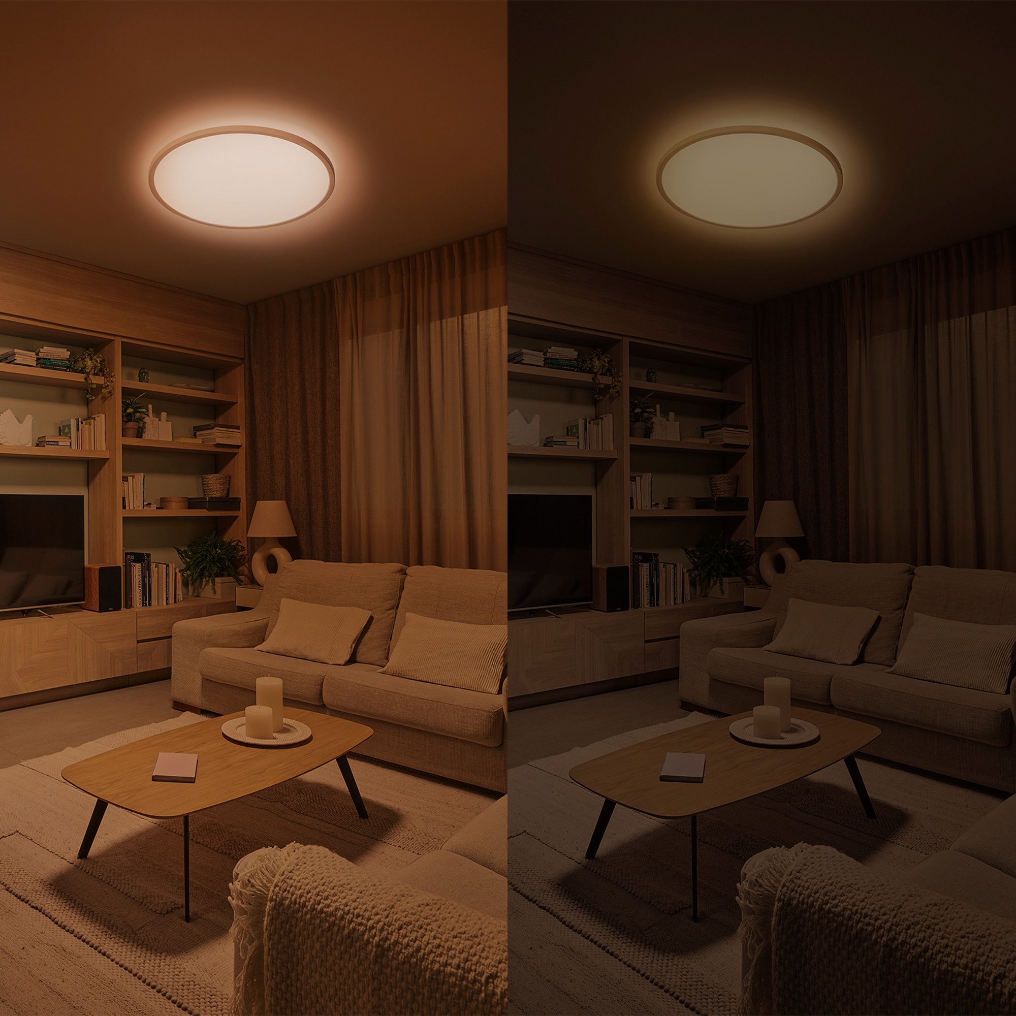 Philips LED Deckenleuchte Superslim All-in-one, 16 W, rund, Schwarz, CCT - über Fernbedienung, Dimmer, Dimmfunktion, Farbsteuerung, Fernbedienung, Infrarot inkl., Memoryfunktion, dimmbar über Fernbedienung, mehrere Helligkeitsstufen, LED fest integriert, warmweiß - kaltweiß, inkl. Fernbedienung