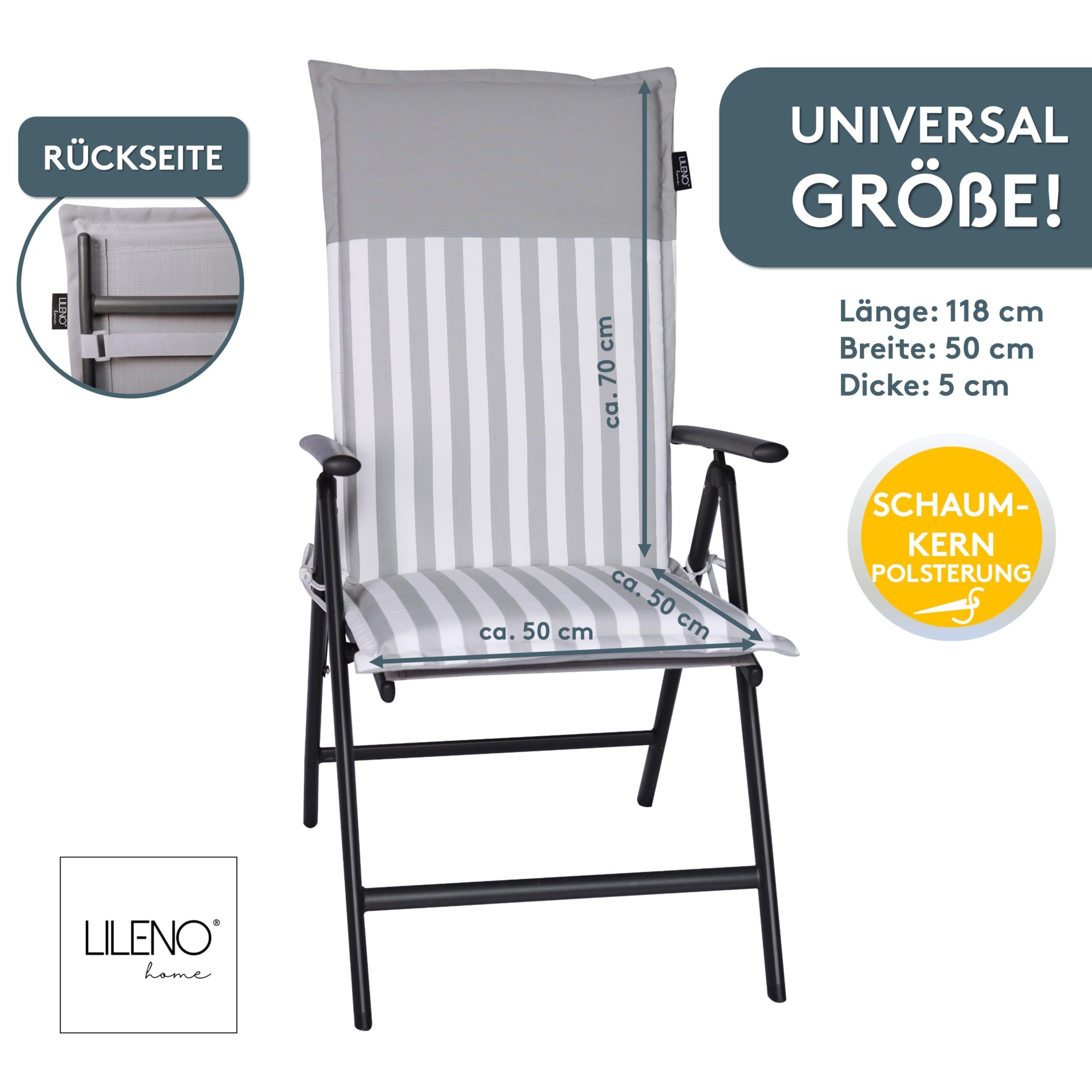 LILENO HOME Hochlehnerauflage Gartenstuhl Auflage, bequeme günstig online kaufen