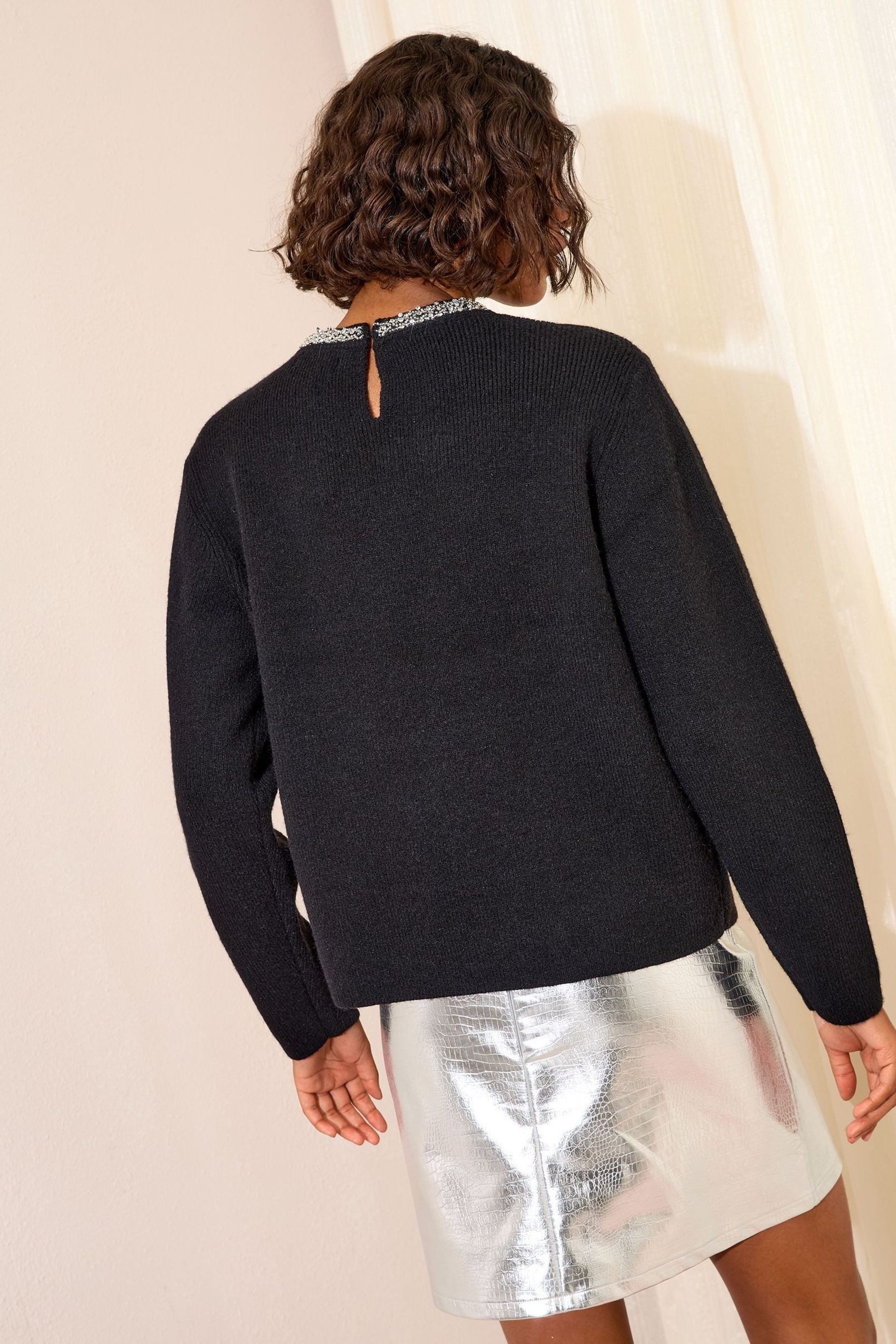 Friends Like These Strickpullover Friends Like These Pullover mit Verzierun günstig online kaufen