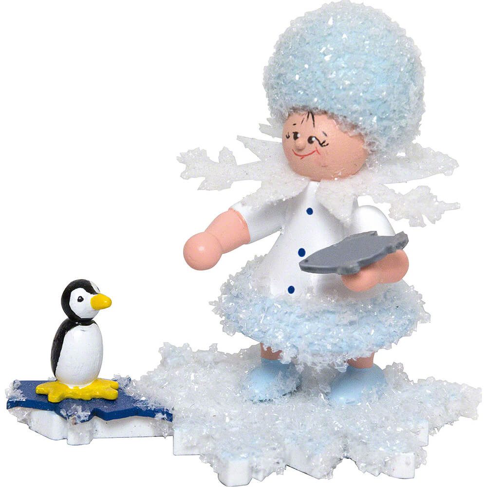 Kuhnert Dekofigur Schneeflöckchen mit Pinguin (5cm) von Drechslerei Kuhnert günstig online kaufen
