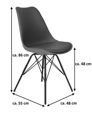 SAM® Essgruppe Piura, Akazienholz, nussbaumfarben, Baumkante, Metallgestell und 6 Stühle