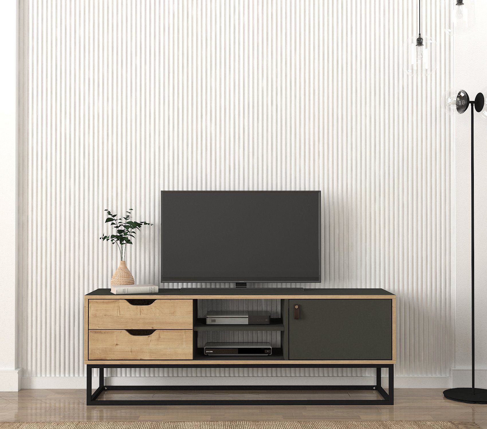 Skye Decor TV-Schrank Schränke, 53,2x150x35 cm, 100% Melaminbeschichtete Partikelplatte