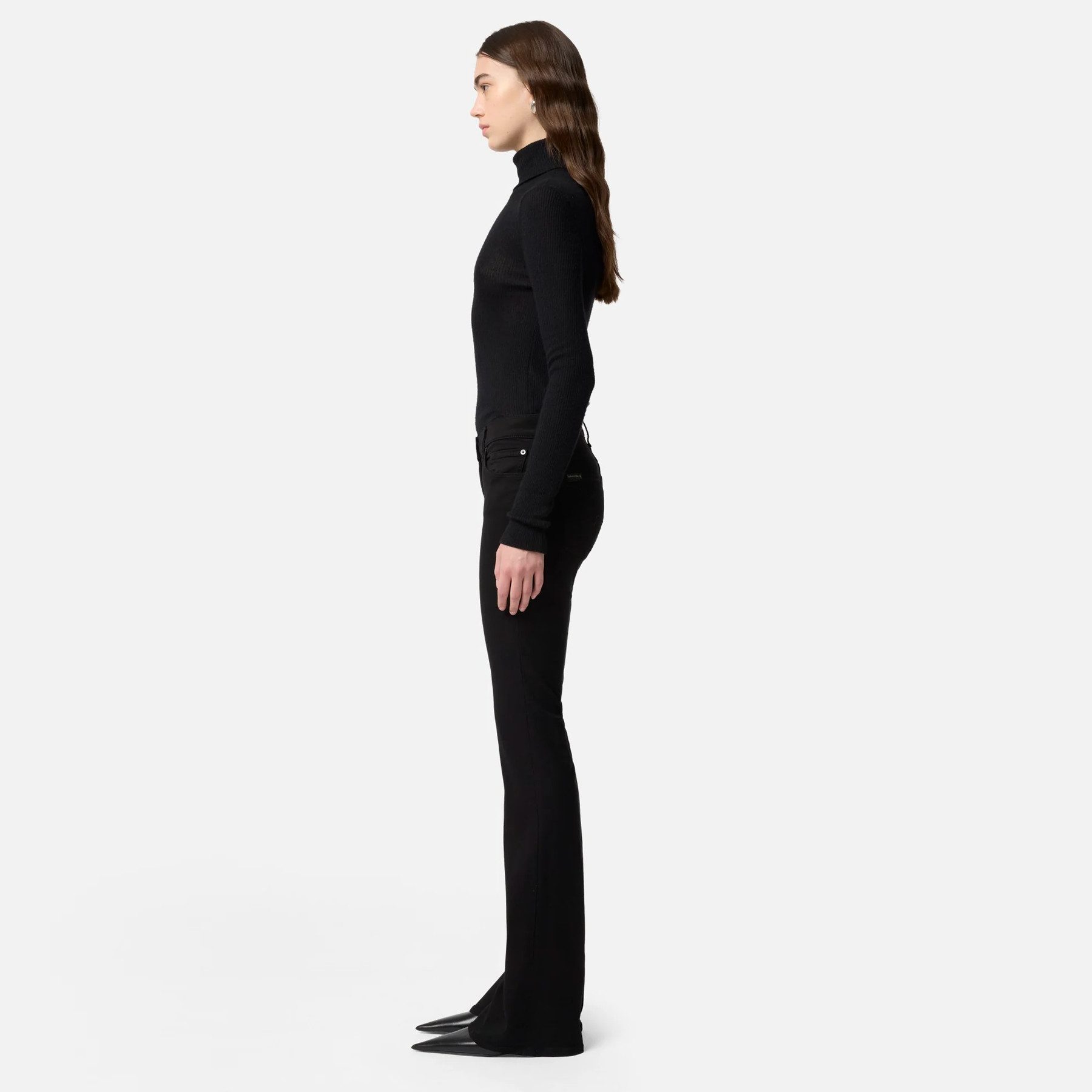 SEVEN FOR ALL MANKIND Bootcut-Jeans SEVEN FOR ALL MANKIND Jeans BOOTCUT RINSED BLACK Mid Waist - Schwarz