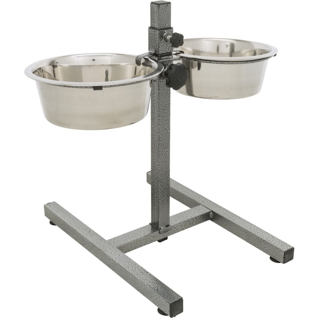 TRIXIE Napf Hundebar, Metall/Edelstahl - diverse - 2 × 1,8 l/ø 21 cm