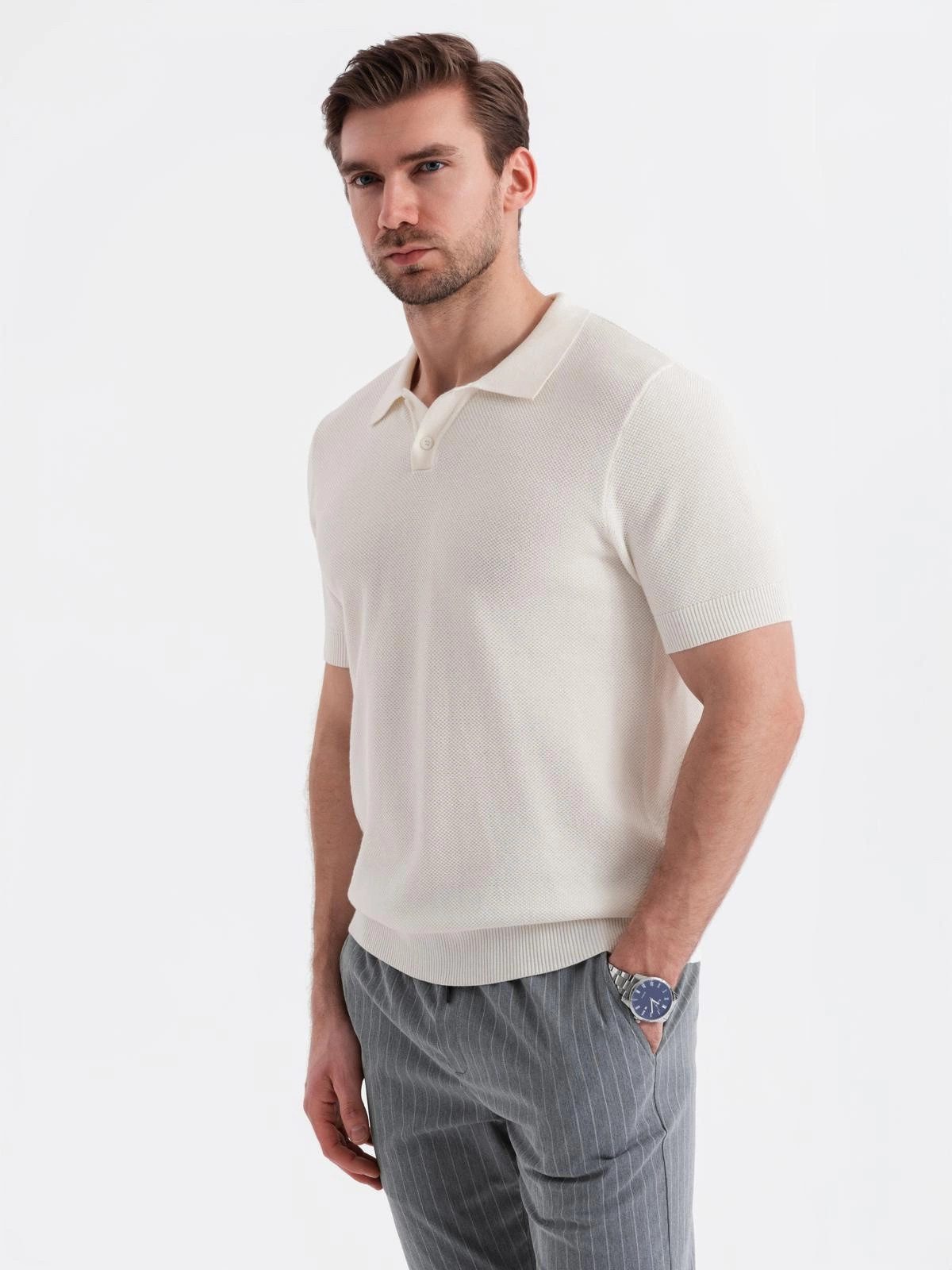 Poloshirt Poloshirt aus Strukturstrick für Männer