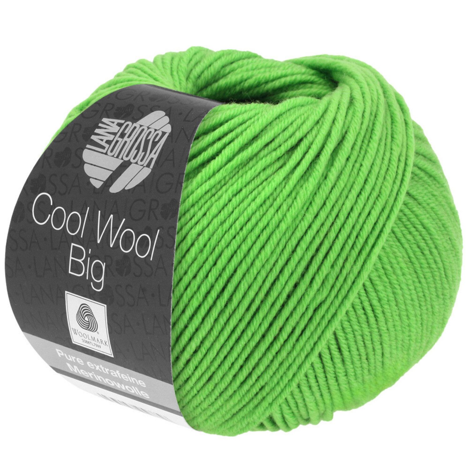 LANA GROSSA COOL WOOL BIG 50 g pflegeleichtes Strickgarn extrafeine Merinowolle Häkelwolle, 120 m (Premium Merinowolle Garn für Strickideen, Klassiker aus purer, extrafeiner Merinowolle), 50 g