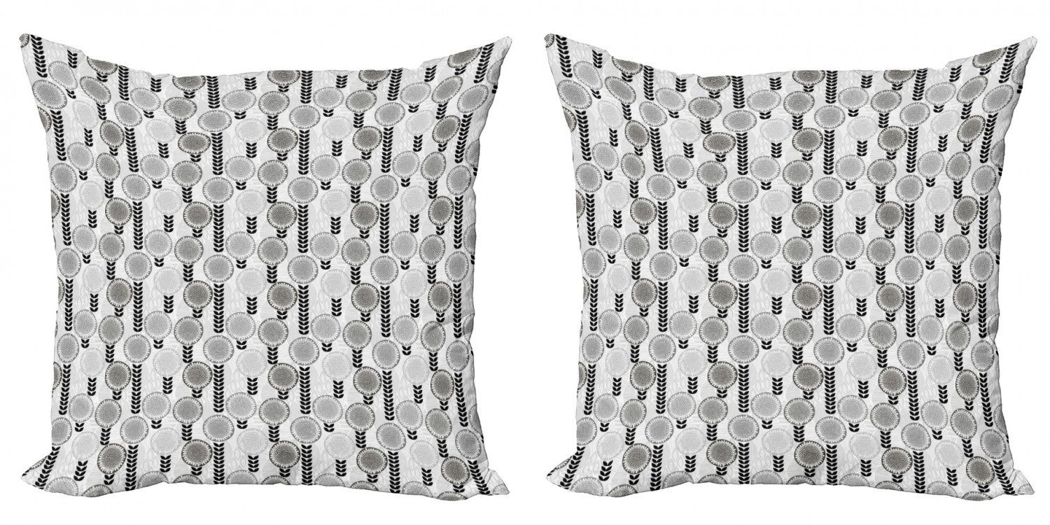 Kissenbezüge Modern Accent Doppelseitiger Digitaldruck, Abakuhaus (2 Stück), Blumen Abstrakt Doodle Pattern