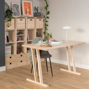 Astigarraga Kit Line Tischbein Tischbein "Bok" für Schreib- und Esstisch aus Massivholz (1 Stück), Viele Aufbaumöglichkeiten