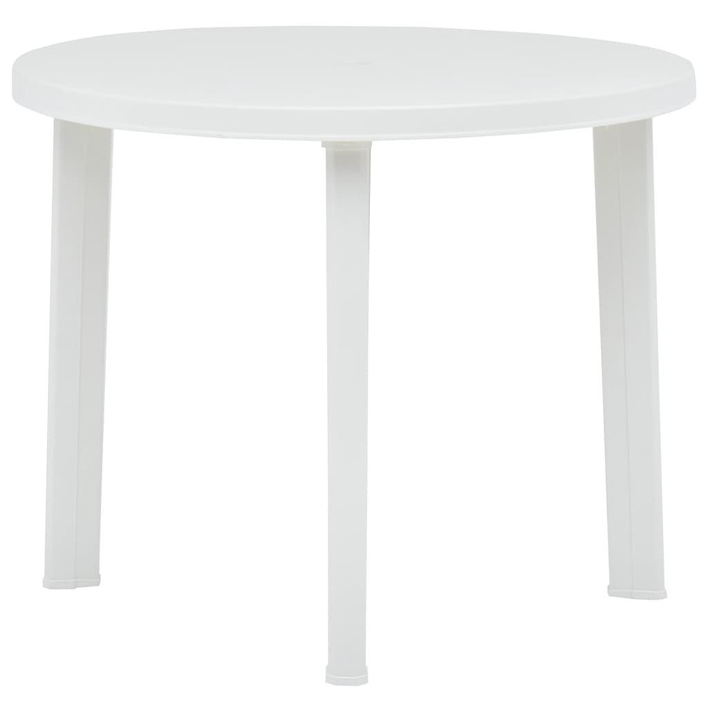 furnicato Gartentisch Weiß 89 x 72 cm - Wetterbeständig und Pflegeleicht (1-St), Witterungsbeständiger Outdoor-Tisch in leichter Kunststoff-Bauweise