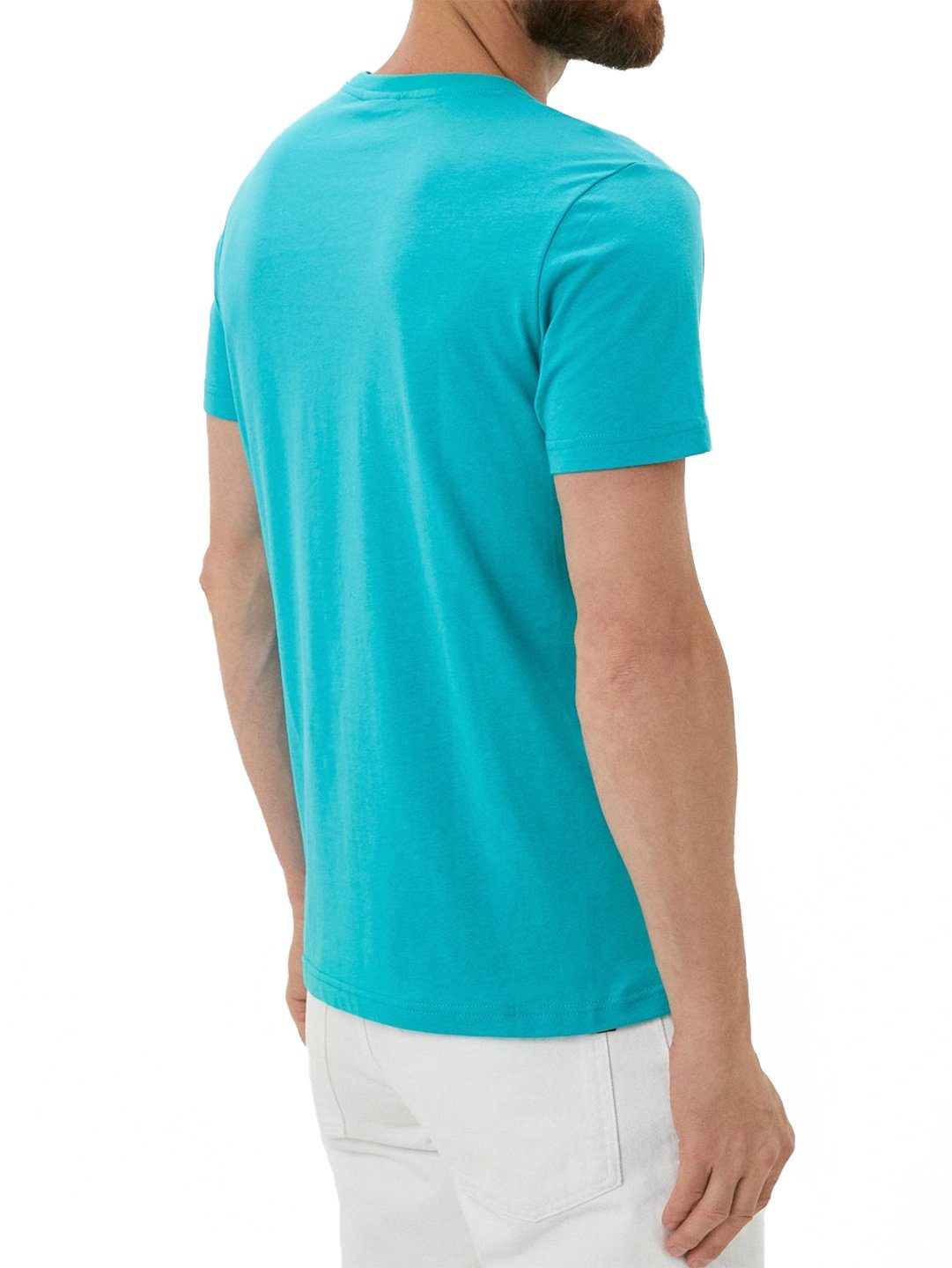 Diesel Rundhalsshirt Logo Print Slim Fit Bio Baumwolle - T-DIEGOS-A5 5II Türkis