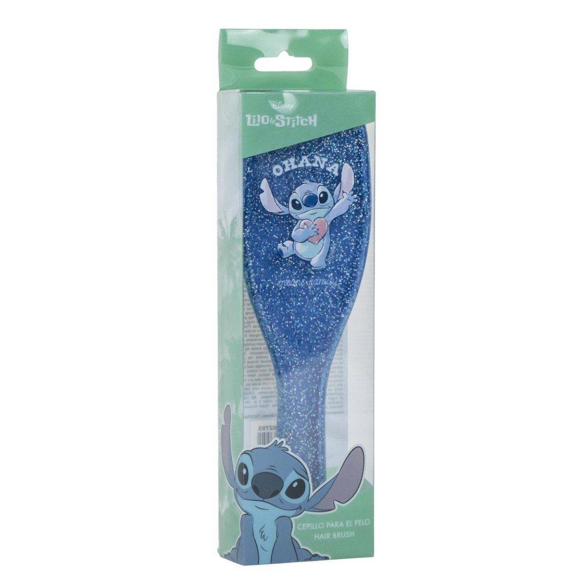 Cerda Haarbürste Disney Stitch Entwirr-Bürste für Erwachsene aus hochwertigem Plastik