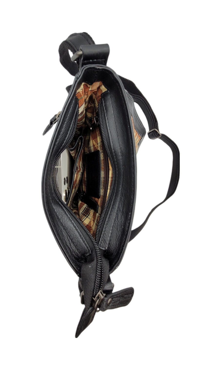 Hill Burry Umhängetasche Unisex Handtasche Schwarz – Echtleder Schultertasche, Damen & Herren