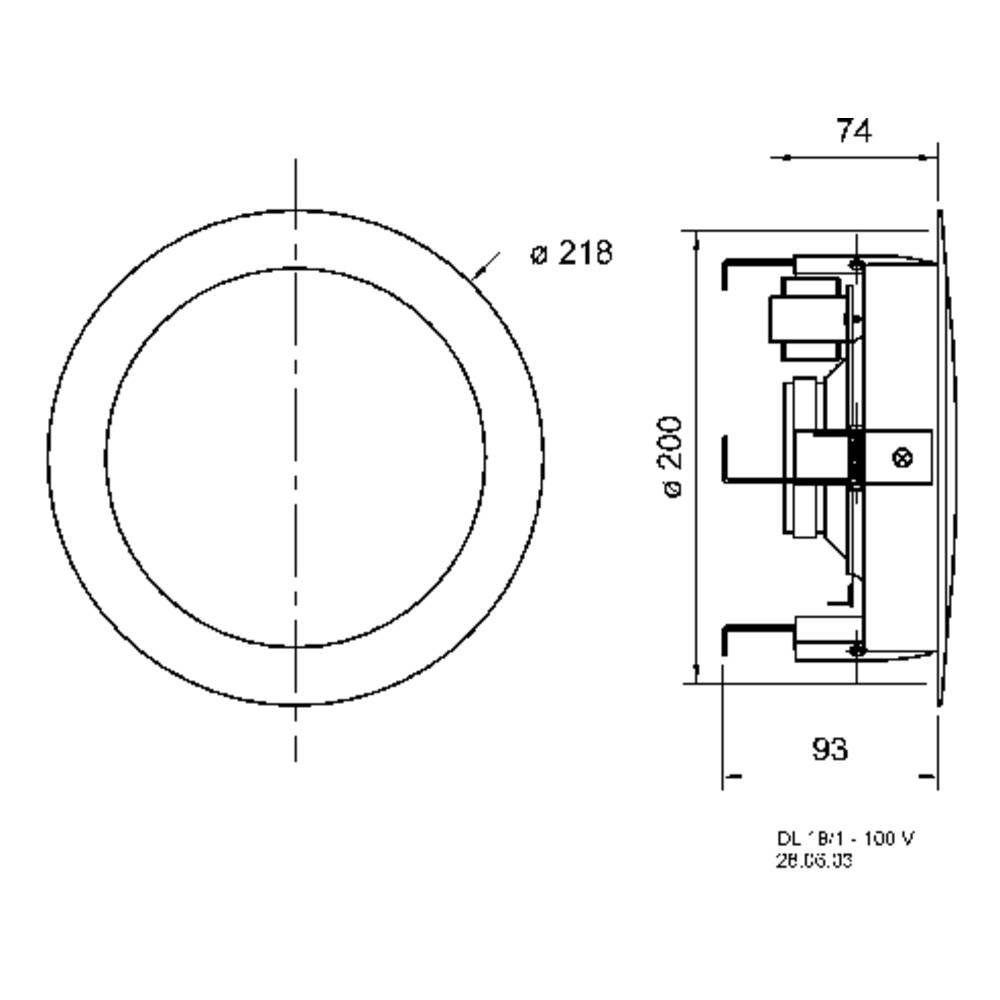 Visaton DL 18/2 100 V Decken-Lautsprecher Einbaulautsprecher (UV-beständig)