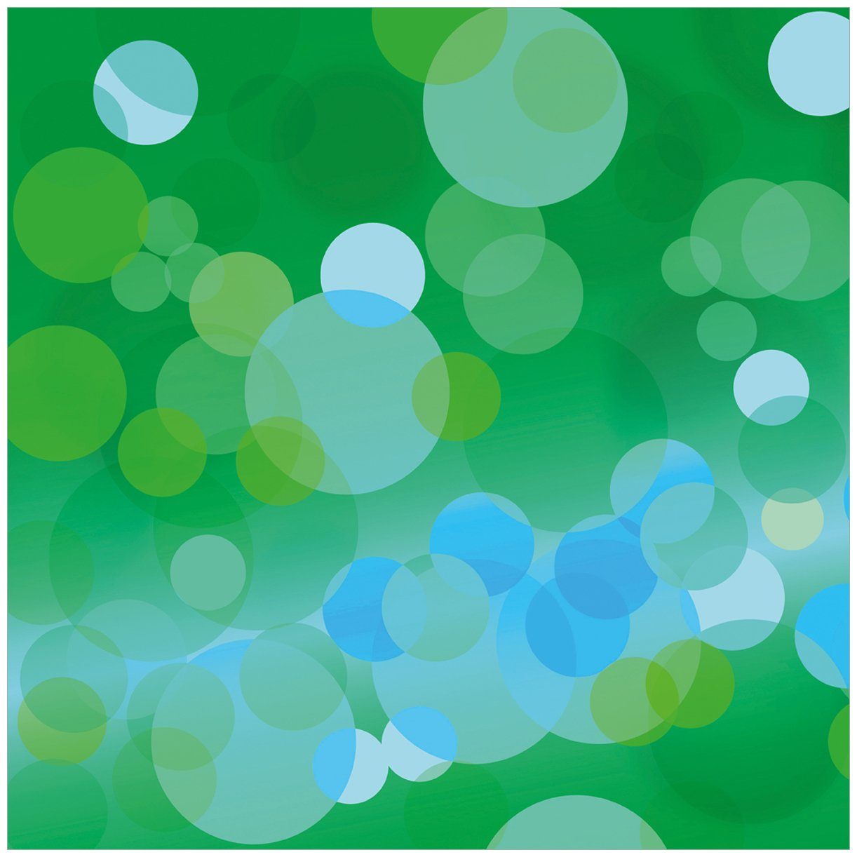 Wallario Tischplatte Grüne und blaue Kreise - harmonisches Muster (1 St), für Ikea Lack Tisch geeignet