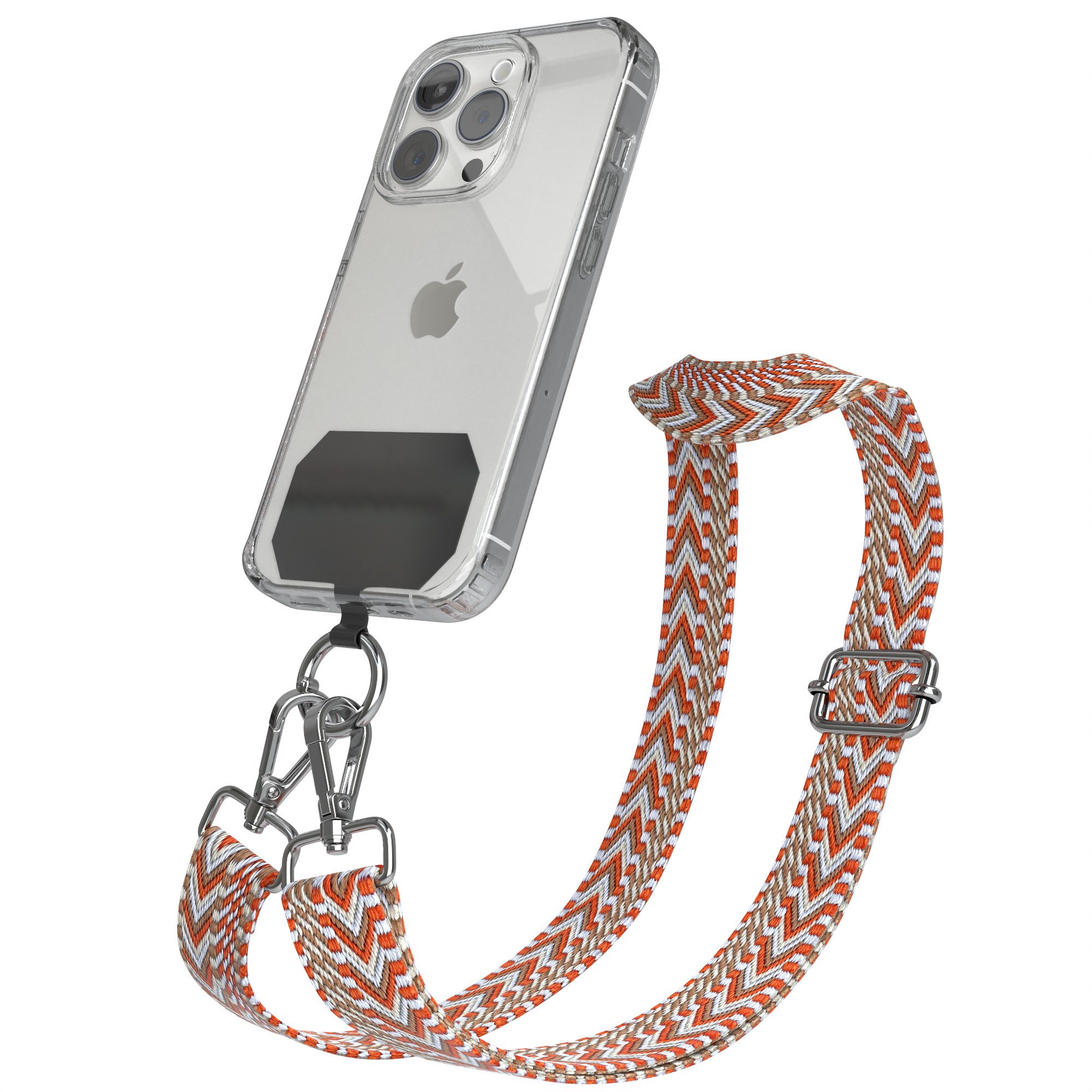EAZY CASE Handykette Universal für alle Smartphones Boho/Wave/Leo Style, Handykette Universal für Samsung iPhone u.v.m mit Karabiner Bunt