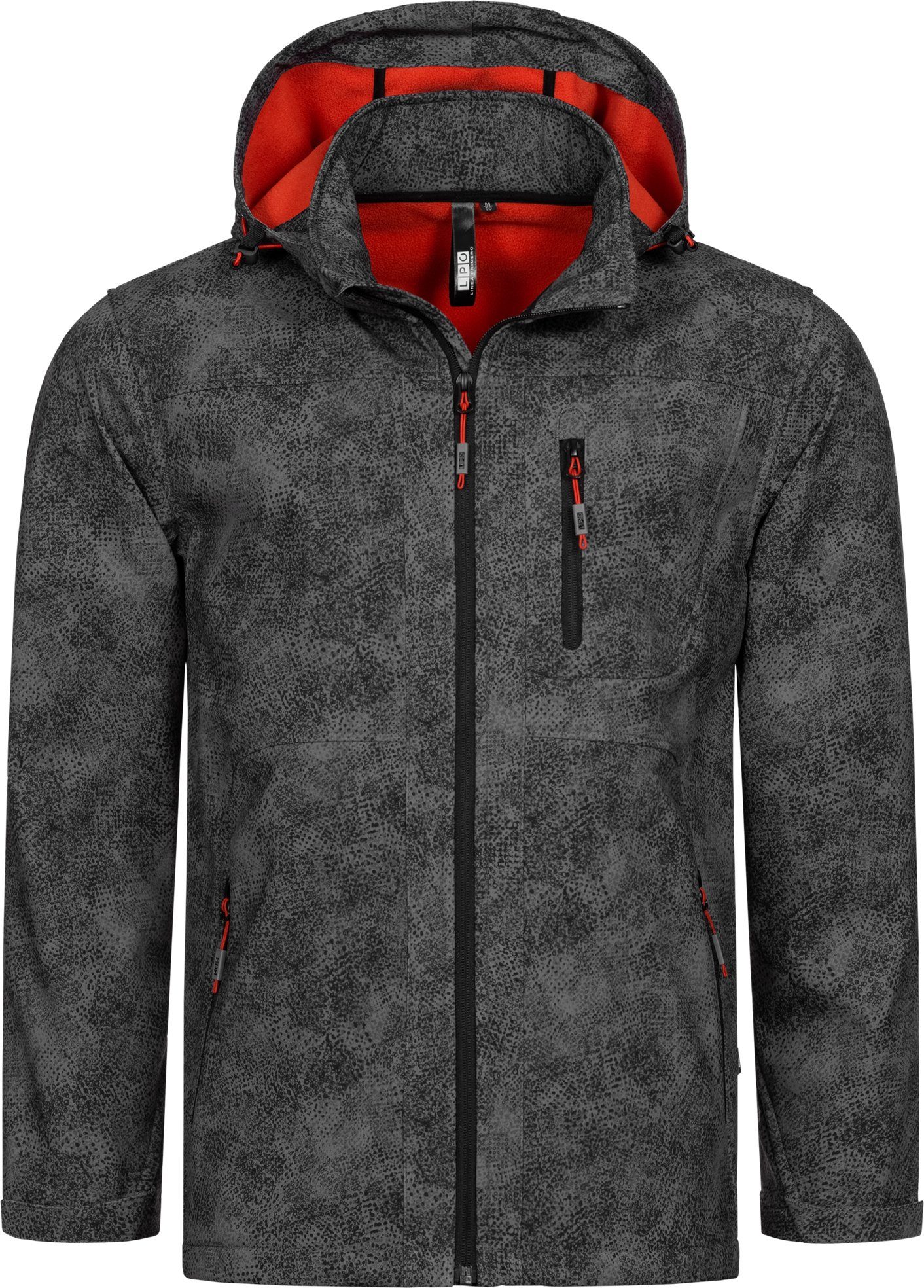 DEPROC Active Softshelljacke SHELBY PEAK III MEN mit abnehmbarer Kapuze anthrazit